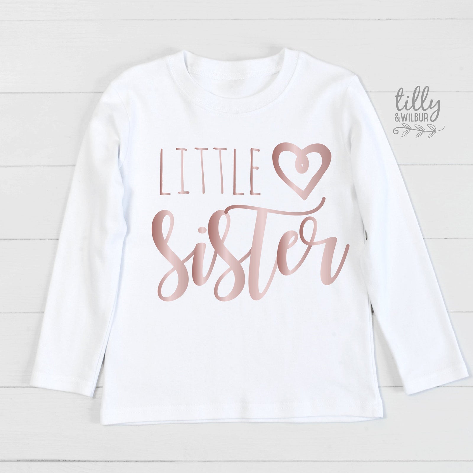 Little Sister T-Shirt, Matching Sister Outfits, Sibling T-Shirts, Matching Big Sister Little Sister T-Shirts, New Baby Sister Gift, Newborn