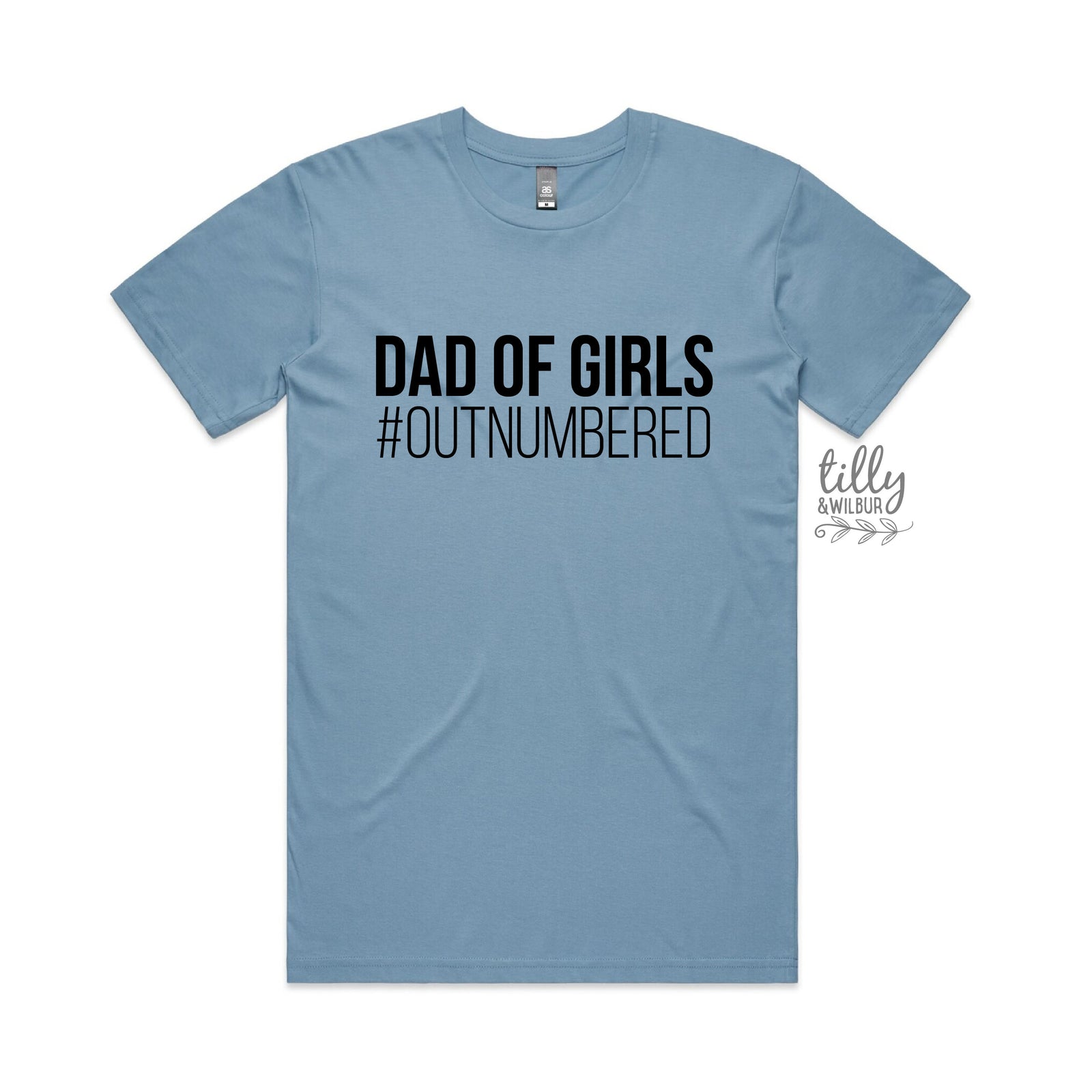 Dad Of Girls #Outnumbered Men's T-Shirt