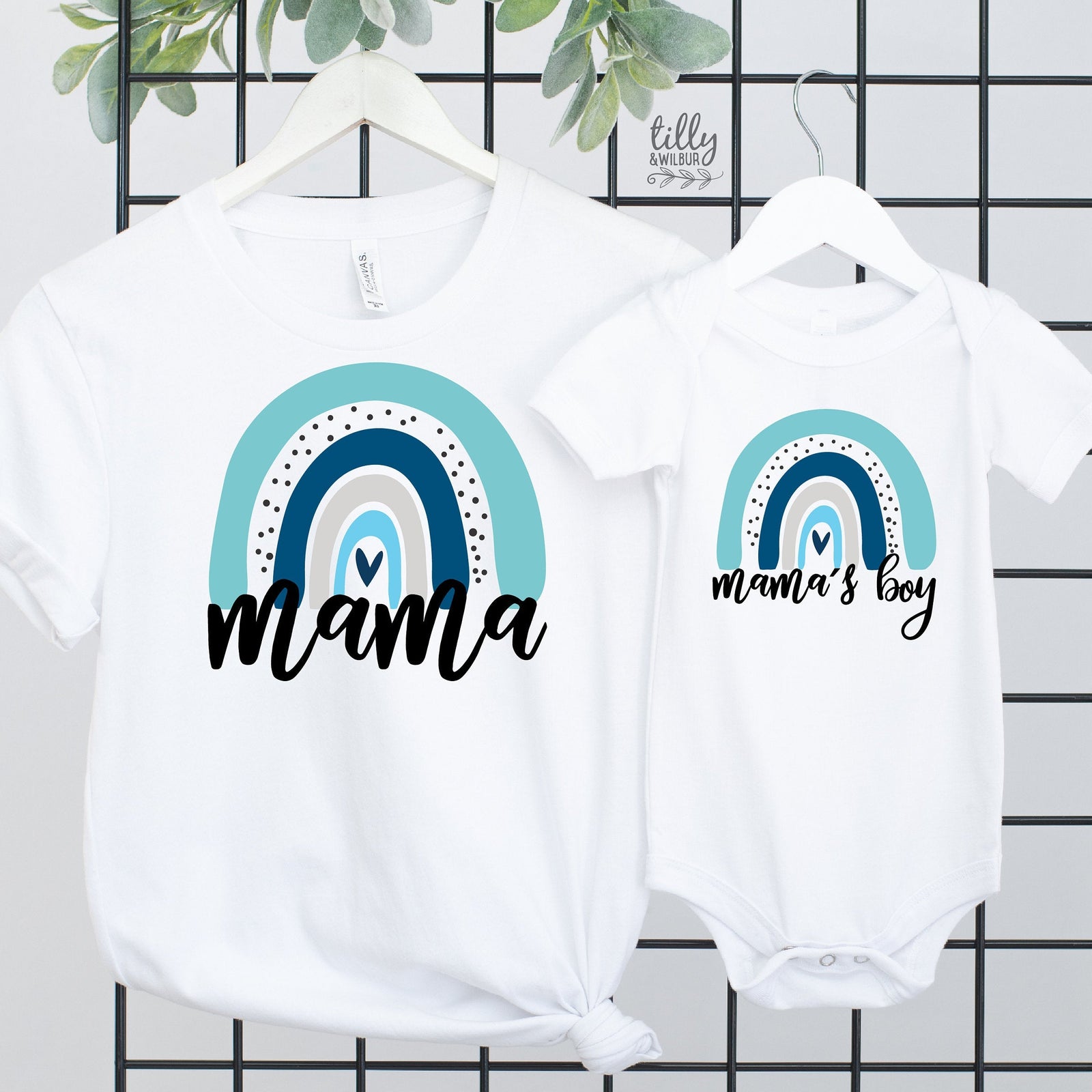 Mama And Mama's Boy Matching T-Shirts, Mum And Son Matching, New Mum Gift, Matching Mother And Son Shirts, Mum And Son Matching, Mummy Gift