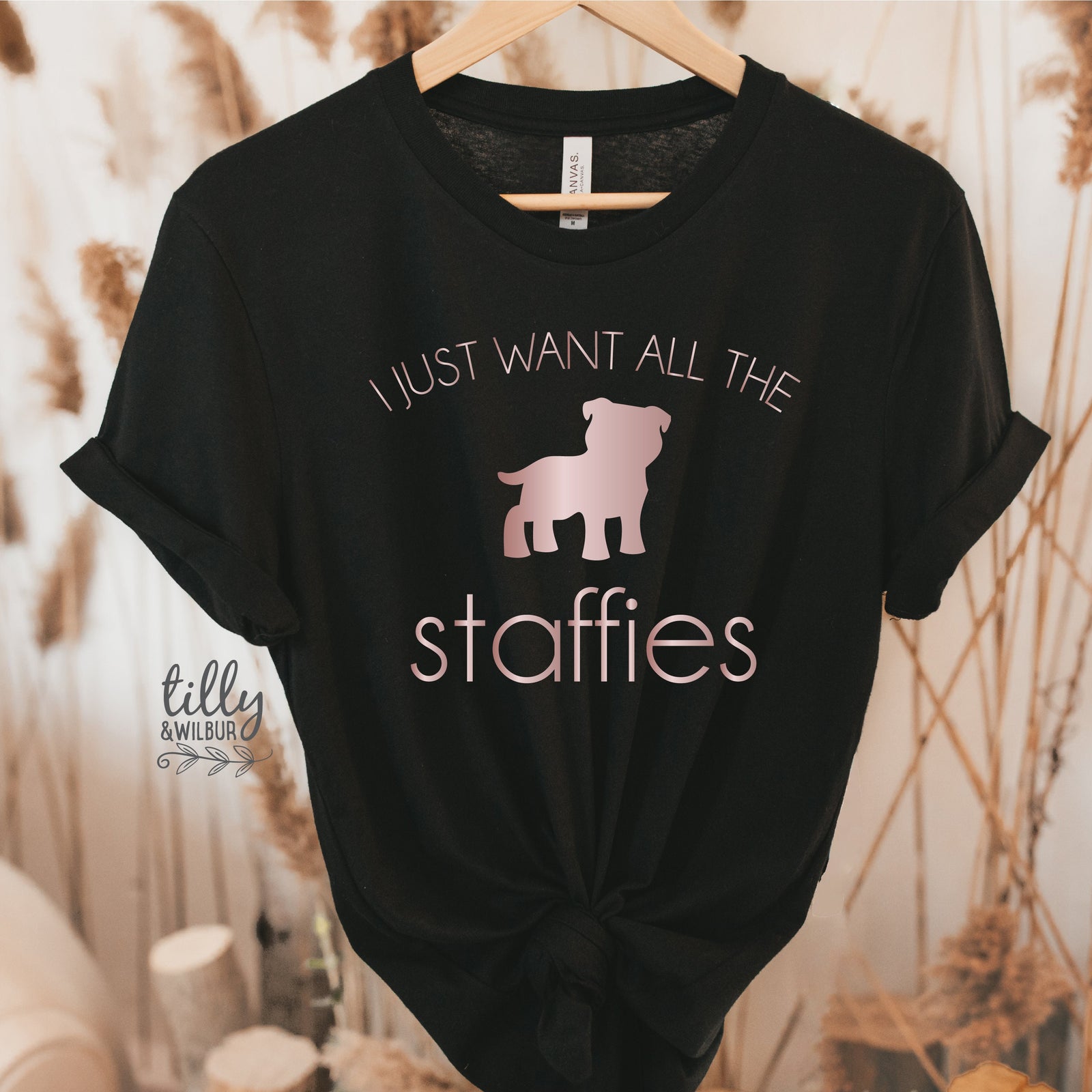 I Just Want All The Staffies Women's Tee, Gift For Staffordshire Bull Terrier Lovers, Dog Lover Shirt, Christmas Gift, Birthday Gift