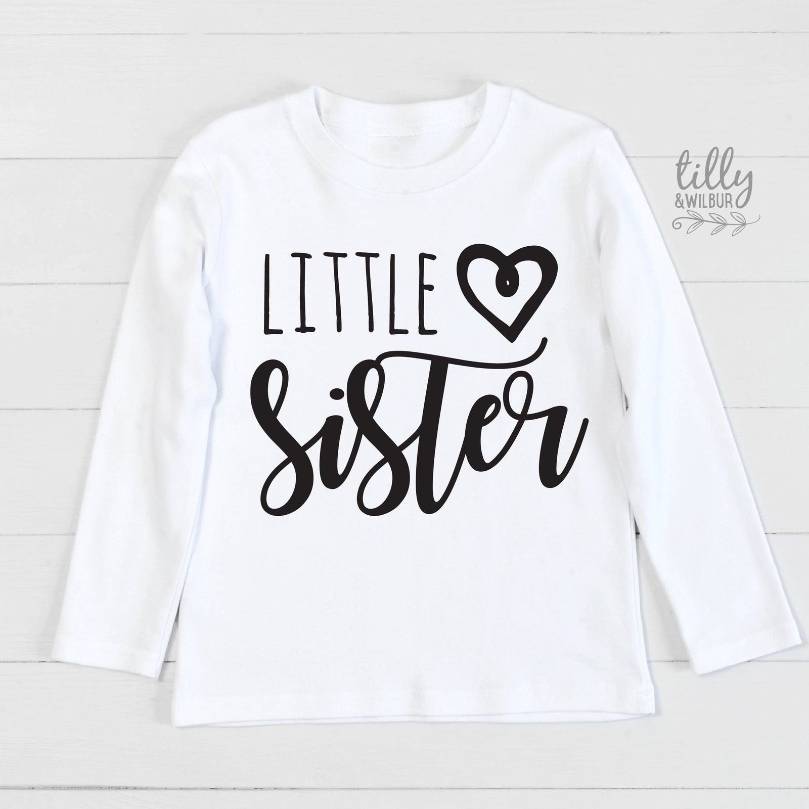 Little Sister T-Shirt, Matching Sister Outfits, Sibling T-Shirts, Matching Big Sister Little Sister T-Shirts, New Baby Sister Gift, Newborn