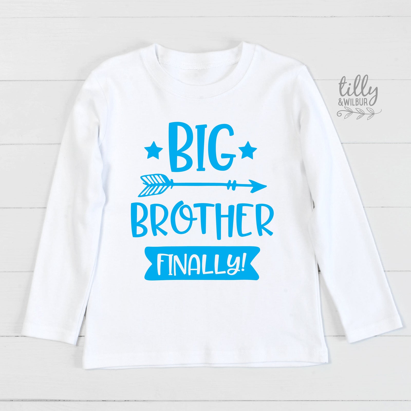 Big Brother Finally, Promoted To Big Brother T-Shirt For Boys, Personalised Due Date, I'm Going To Be A Big Brother, Pregnancy Announcement