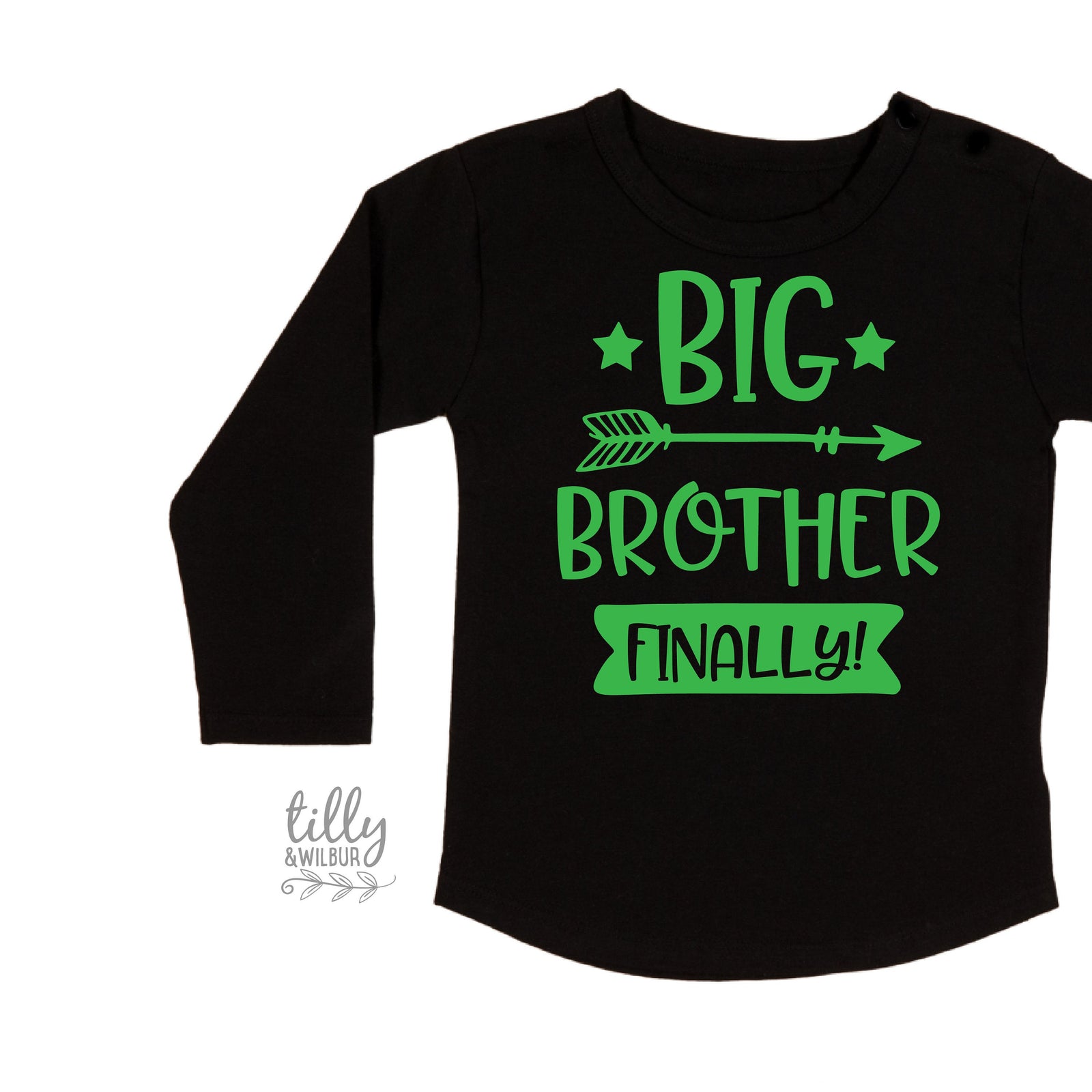 Big Brother Finally, Promoted To Big Brother T-Shirt For Boys, Personalised Due Date, I'm Going To Be A Big Brother, Pregnancy Announcement