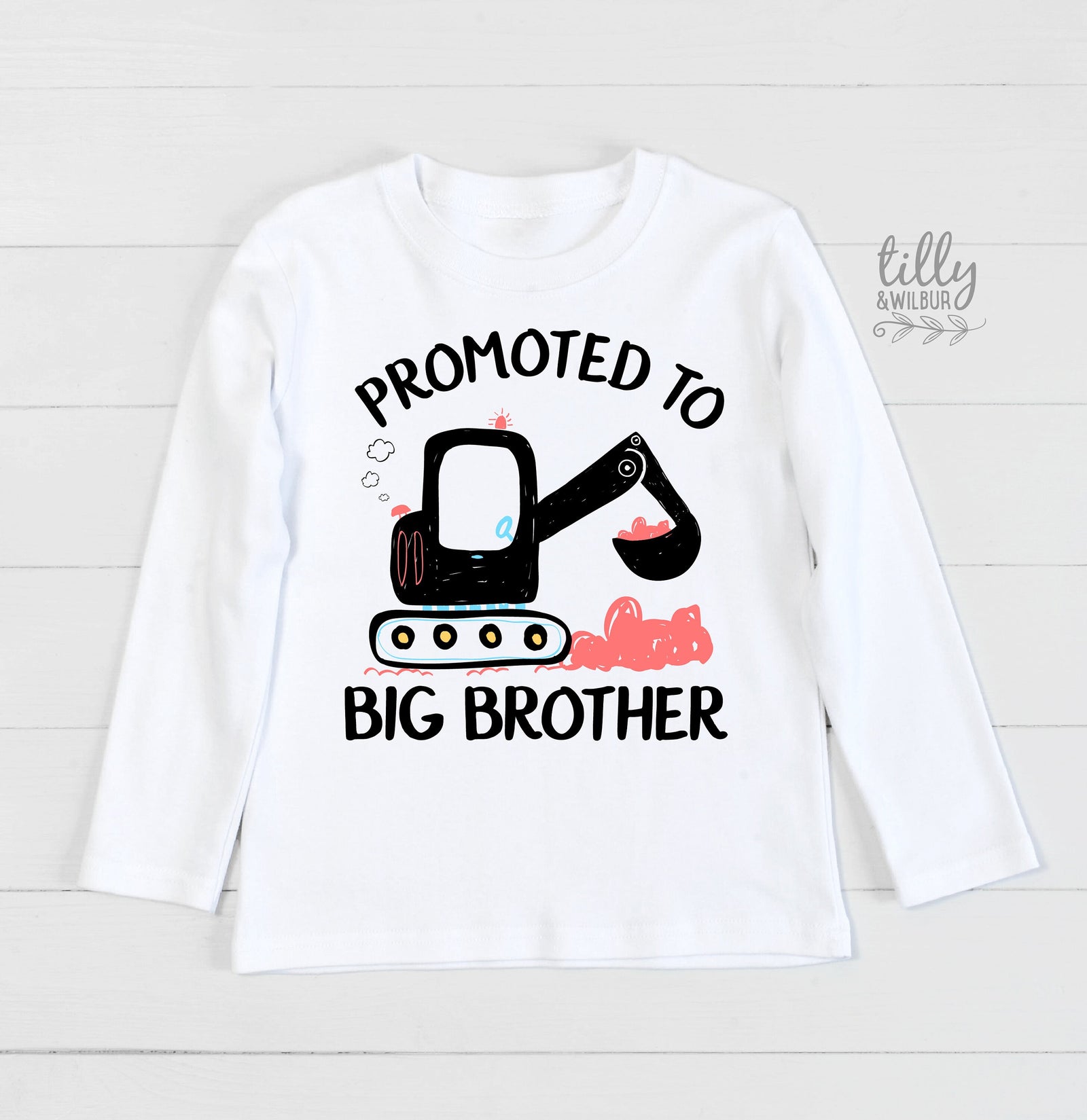 Promoted To Big Brother T-Shirt For Boys, Big Brother Under Construction Shirt, I'm Going To Be A Big Brother Shirt, Pregnancy Announcement