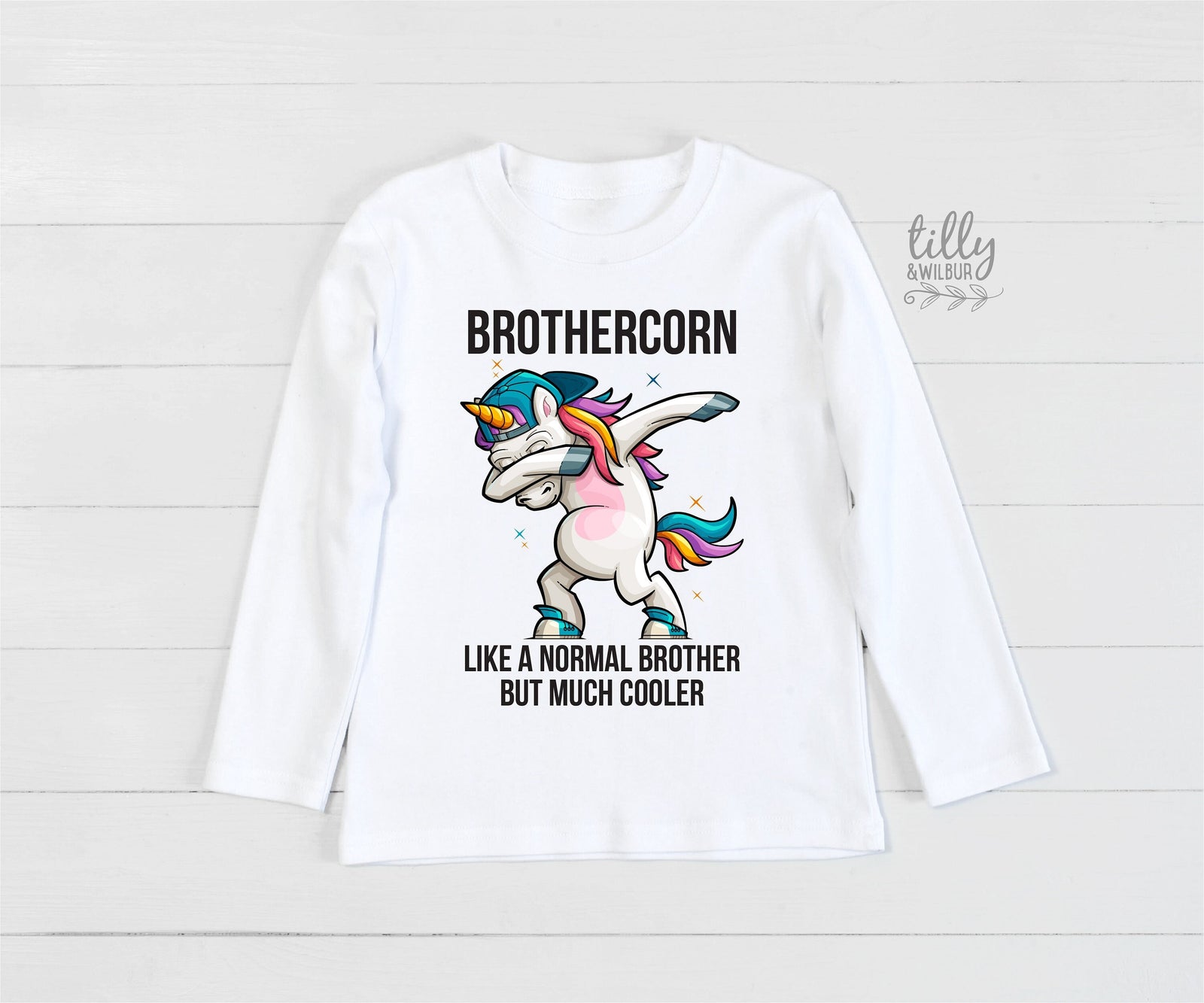 Brothercorn Like A Normal Brother But Much Cooler T-Shirt, Unicorn Brother T-Shirt, Funny Brother T-Shirt, Funny Brother Gift, Best Brother