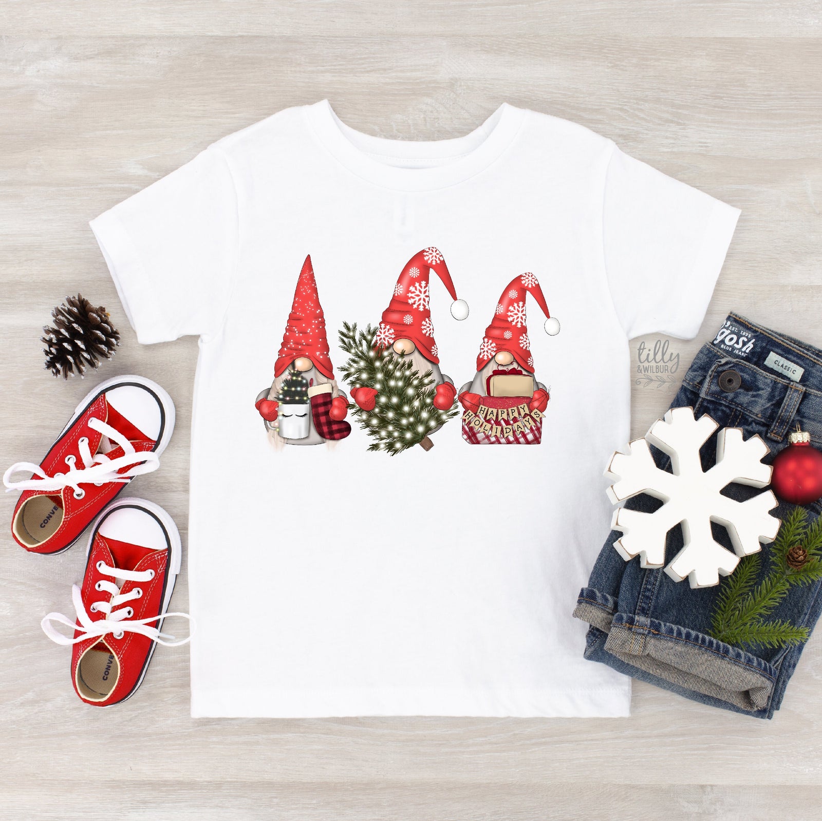 Gnome Family Christmas Matching T-Shirts, Matching Christmas Shirts, Matching Gnome Santa T-Shirts, Matching Christmas Family Shirts, Xmas