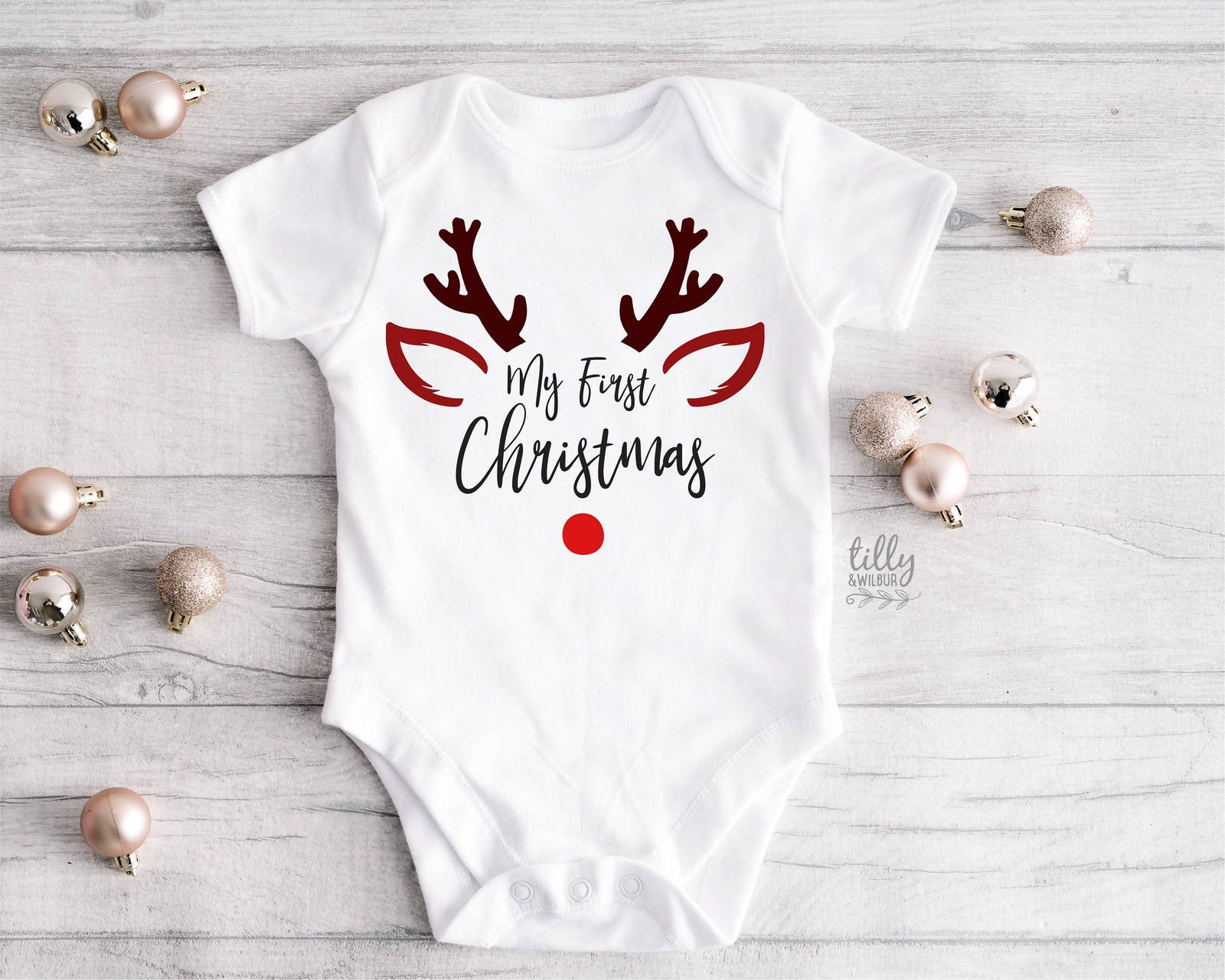 My First Christmas Onesie, My First Christmas Bodysuit, First Xmas Baby Bodysuit, Unisex Baby Xmas Gift, New Baby's First Christmas, Newborn