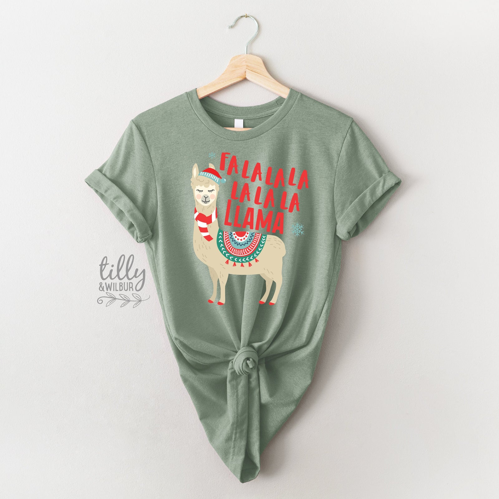 Fa La La La La La La Llama T-Shirt, Matching Family Christmas T-Shirts, Matching Christmas Shirts, Ugly Sweater Tees, Xmas Pajamas, Xmas Tee