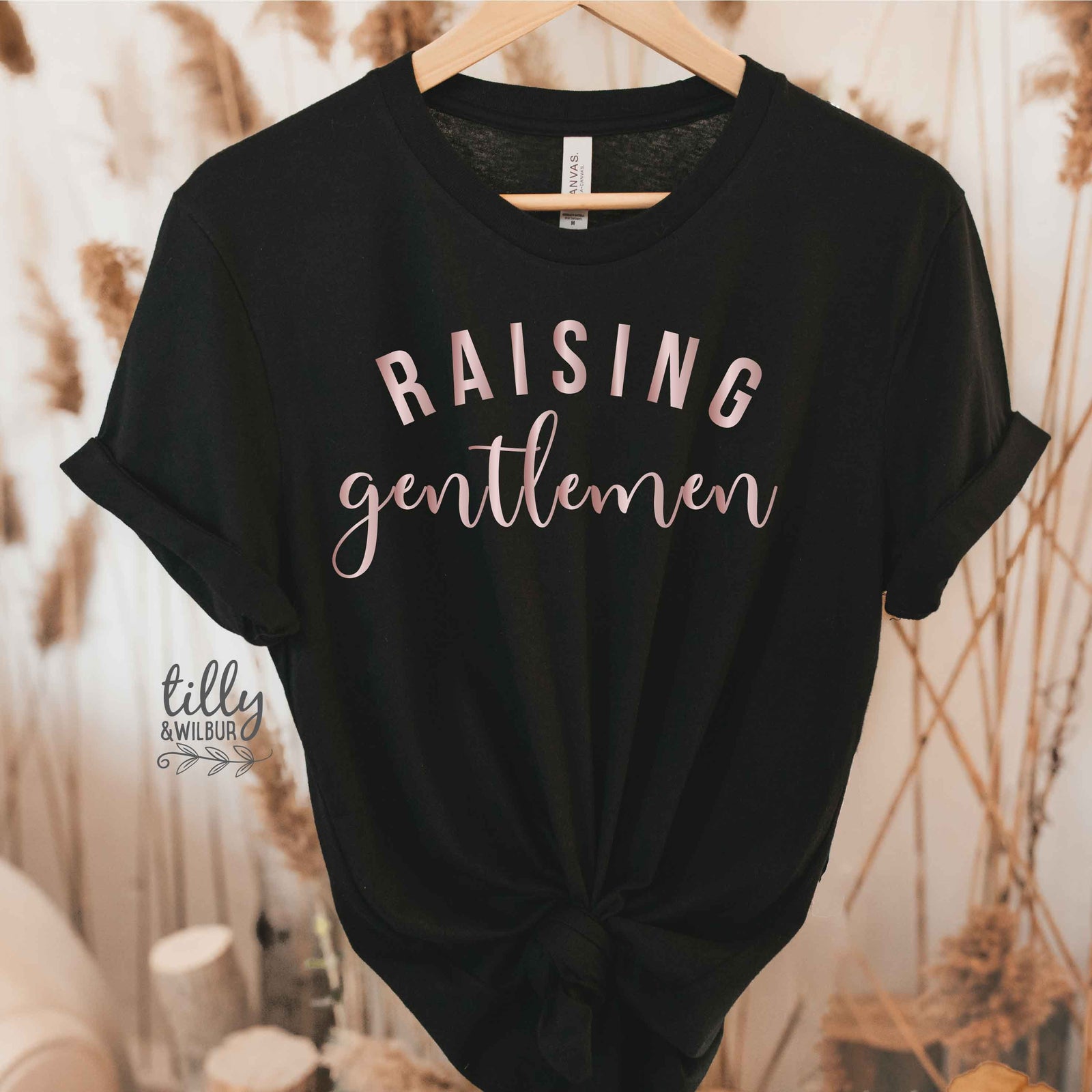 Raising Gentlemen T-Shirt, Mum of Boys T-Shirt, Boy Mama T-Shirt, Gift For Mum, Gift For New Mum, Boy Mum T-Shirt, Mum Of Boys Outnumbered