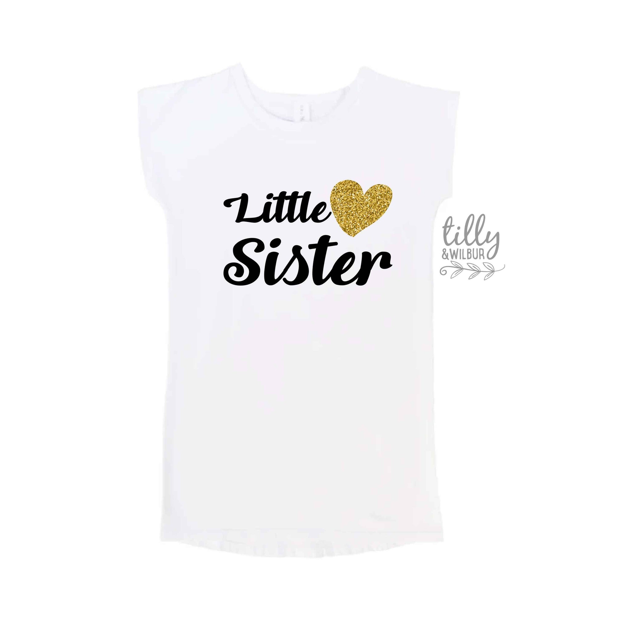 Little Sister T-Shirt Dress, Pregnancy Announcement T-Shirt, I&#39;m Going To Be A Big Sister, Matching Sister T-Shirt Gift, Little Sister Shirt