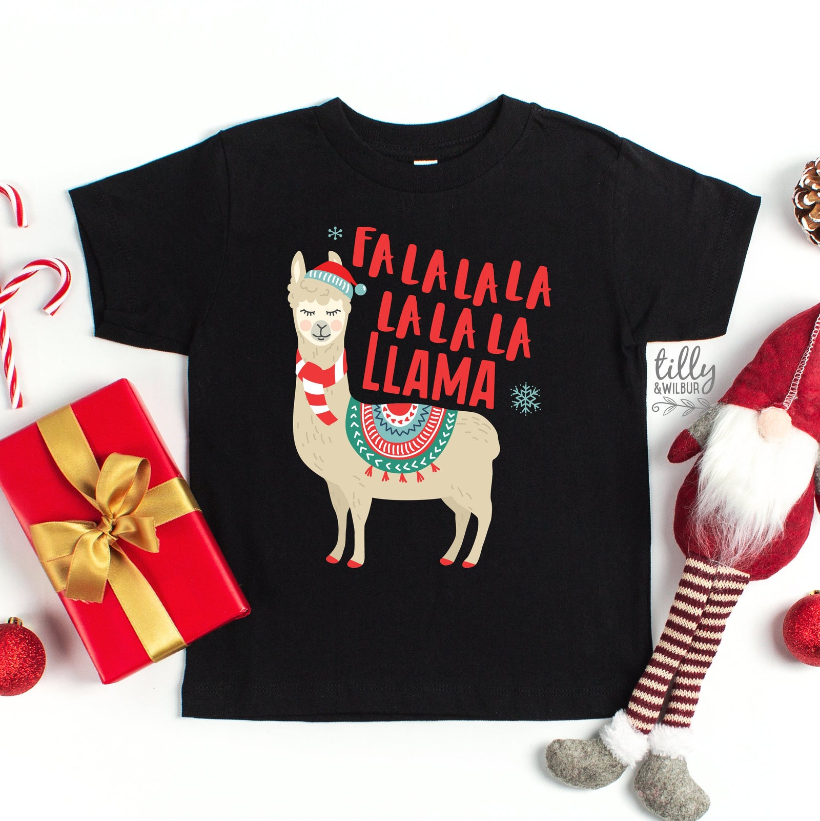Fa La La La La La La Llama T-Shirt, Matching Family Christmas T-Shirts, Matching Christmas Shirts, Ugly Sweater Tees, Xmas Pajamas, Xmas Tee