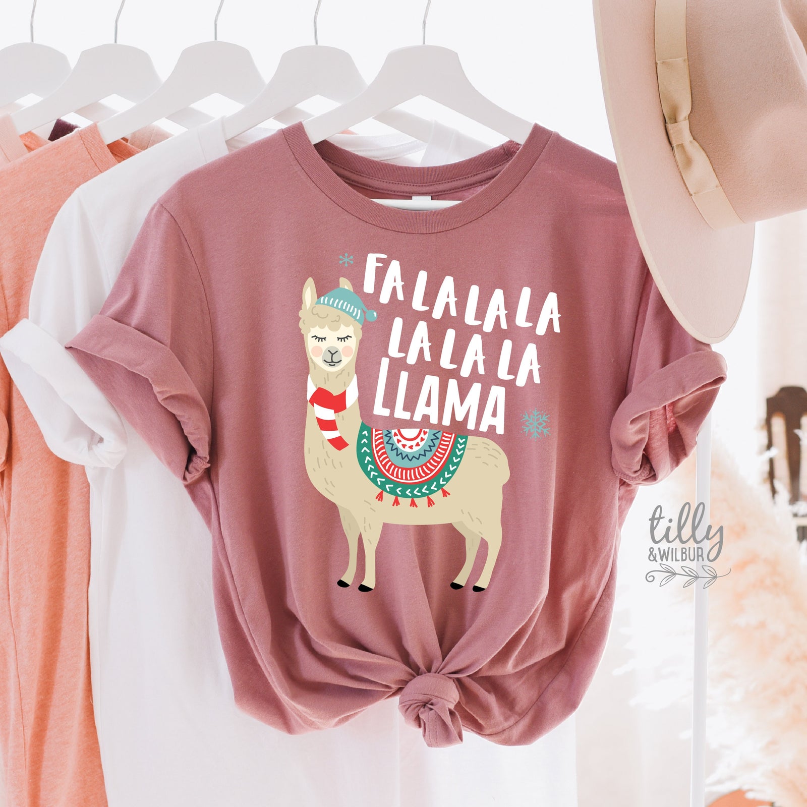 Fa La La La La La La Llama T-Shirt, Matching Family Christmas T-Shirts, Matching Christmas Shirts, Ugly Sweater Tees, Xmas Pajamas, Xmas Tee