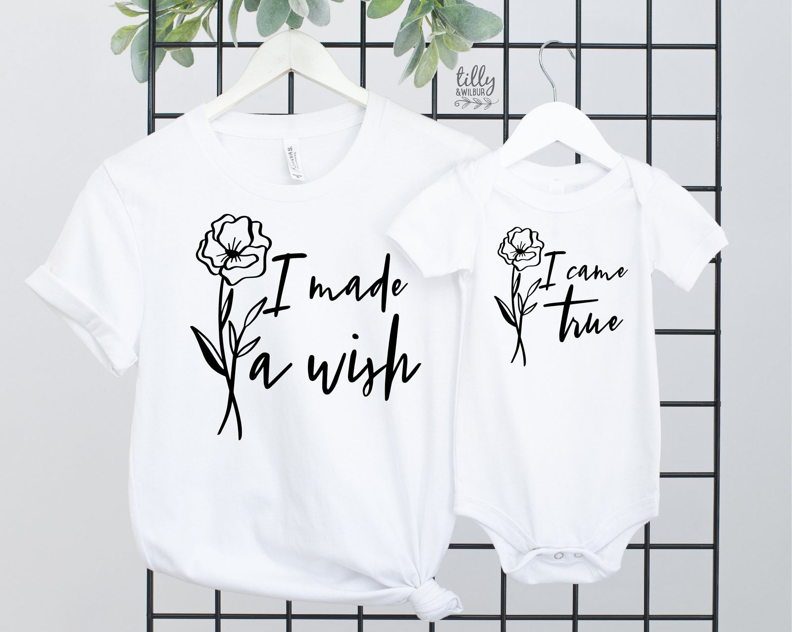 I Made A Wish, I Came True Matching Mummy And Baby Outfits, Our First Mother's Day, Mother And Baby, Mother's Day, Rainbow Baby, Miracle