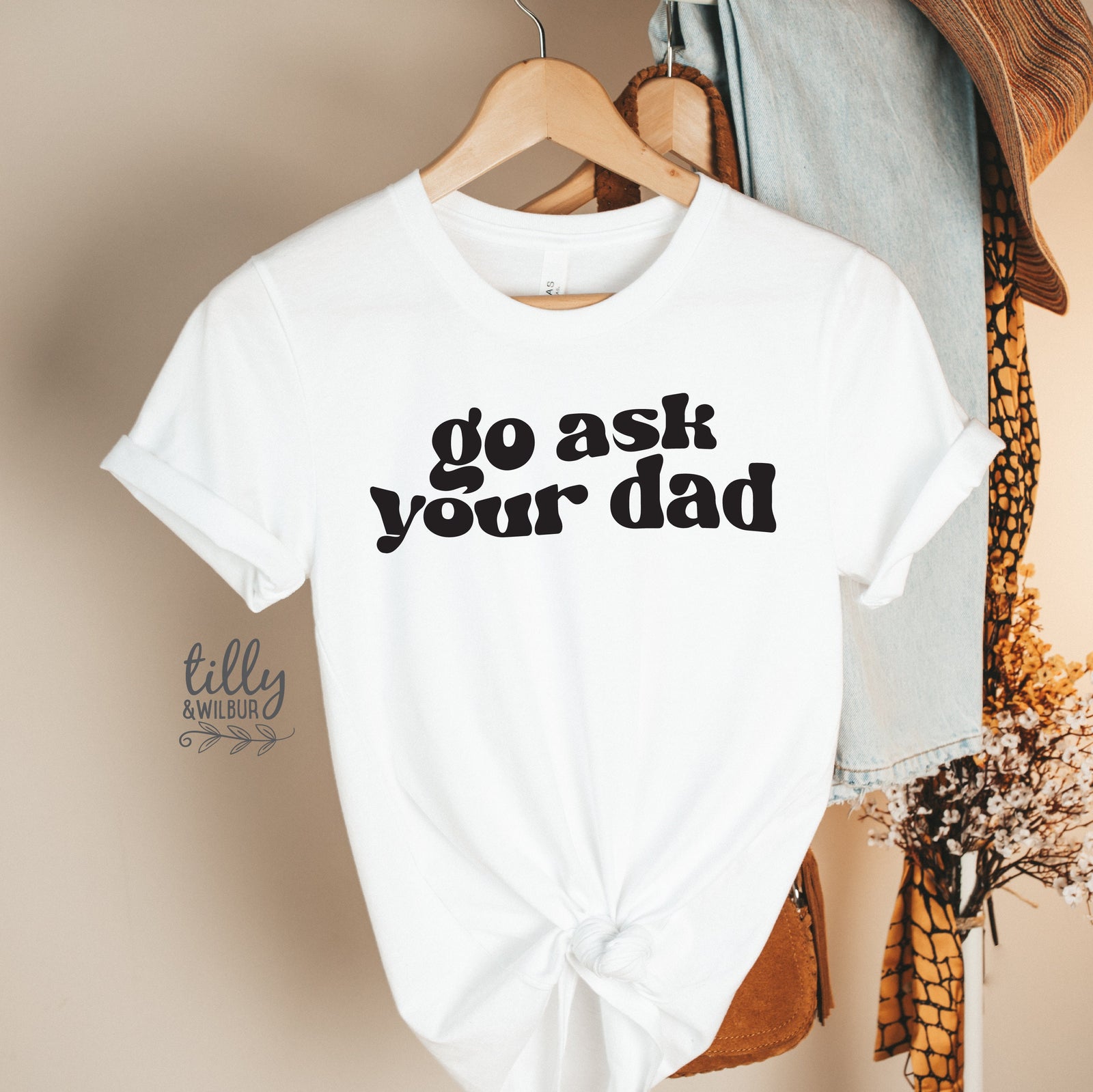 Go Ask Your Dad T-Shirt, Motherhood Is A Walk In The Park Women's T-Shirt, Funny Mum Tee, Mother's Day Gift, Mamasaurus Shirt, Gift For Her