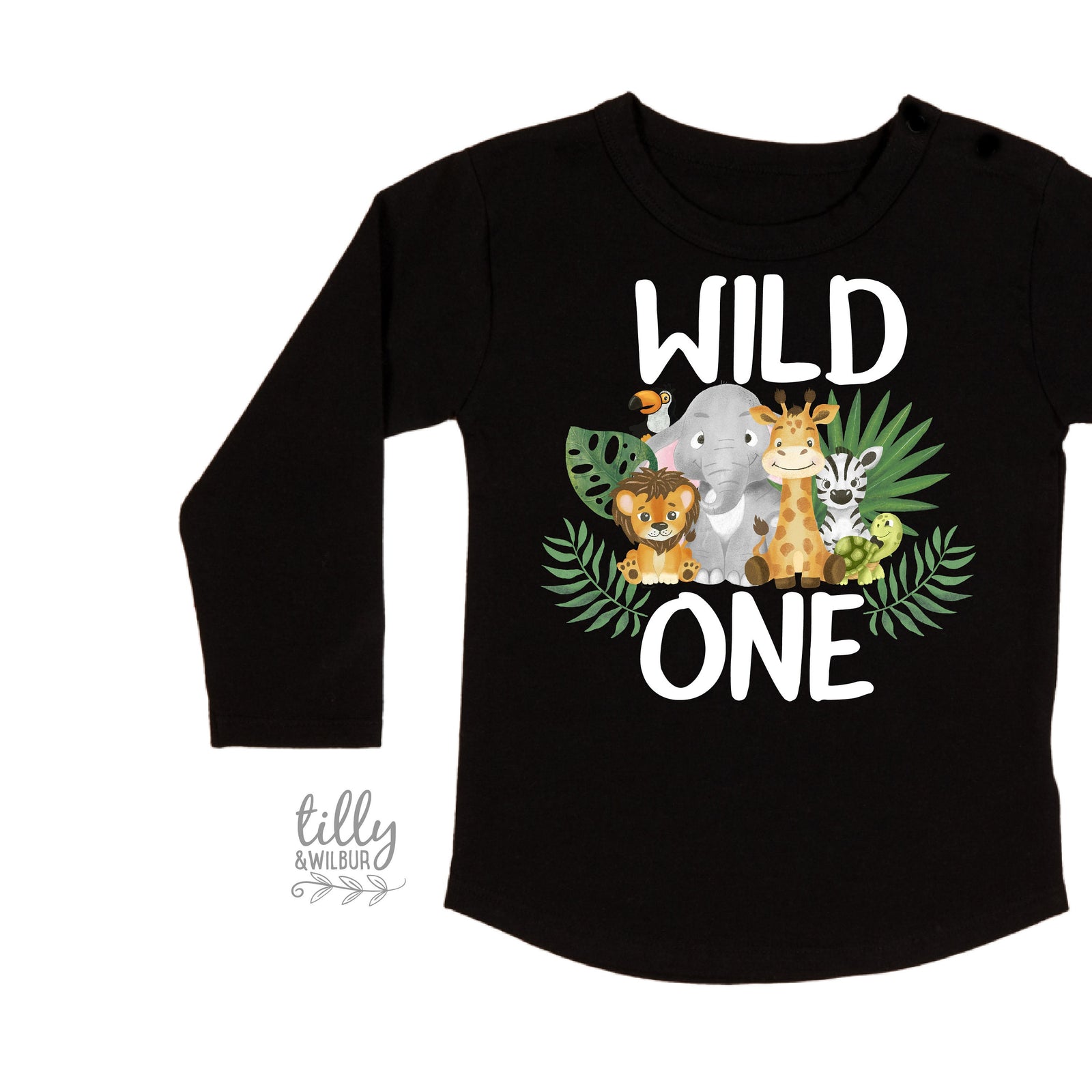 Safari Animal First Birthday T-Shirt, Safari Baby Birthday Gift, 1st Birthday Boy T-Shirt, 1st Birthday Baby Outfit, Jungle Animal Theme