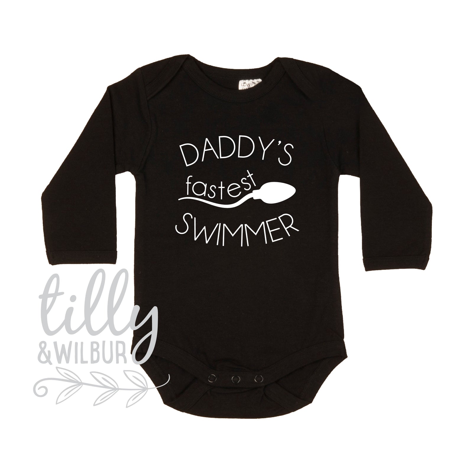 Daddy's Fastest Swimmer Bodysuit, Funny Baby Bodysuit, Newborn Baby Bodysuit, Baby Shower Gift, Funny Baby Gift, Pregnancy Announcement