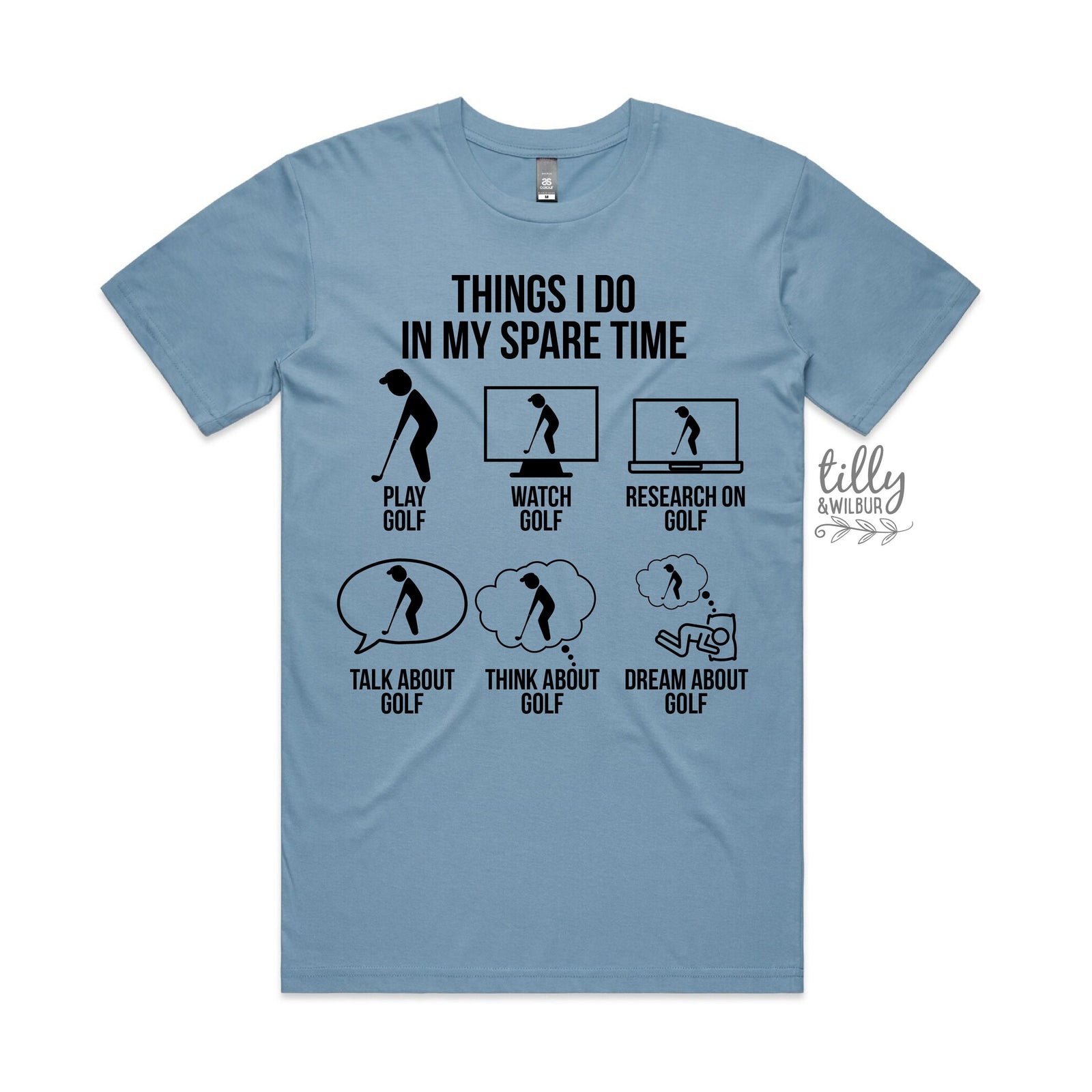 Golf T-Shirt, Things I Do In My Spare Time, Men's Golf T-Shirt, Funny Golf T-Shirt, Funny Dad T-Shirt, Golfer Gift, Men's Birthday, Golfing