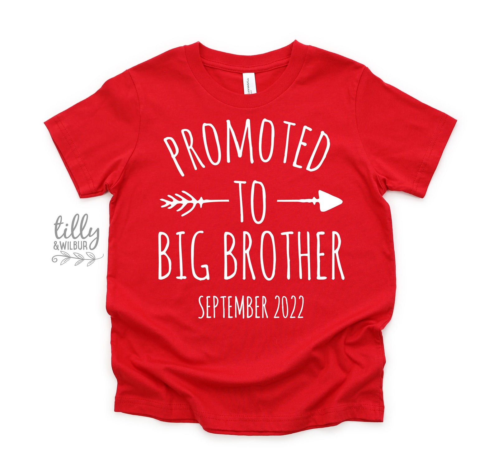 Promoted To Big Brother T-Shirt For Boys, Personalised Due Date, Big Brother Shirt, I'm Going To Be A Big Brother, Pregnancy Announcement