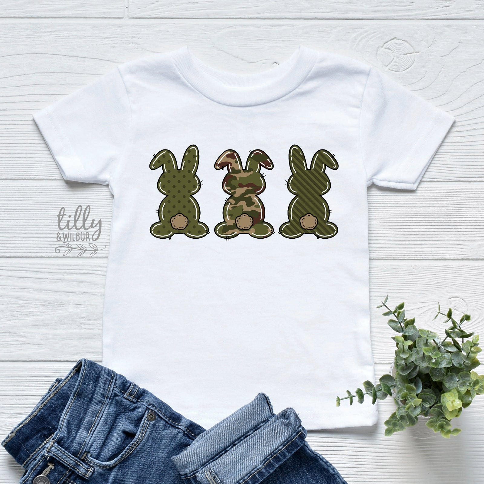 Easter T-Shirt, Boys Easter T-Shirt, Easter Egg Hunt T-Shirt, Boys Easter Gift, Boys Easter Outfit, Camo Bunny Rabbits, Camouflage Ester