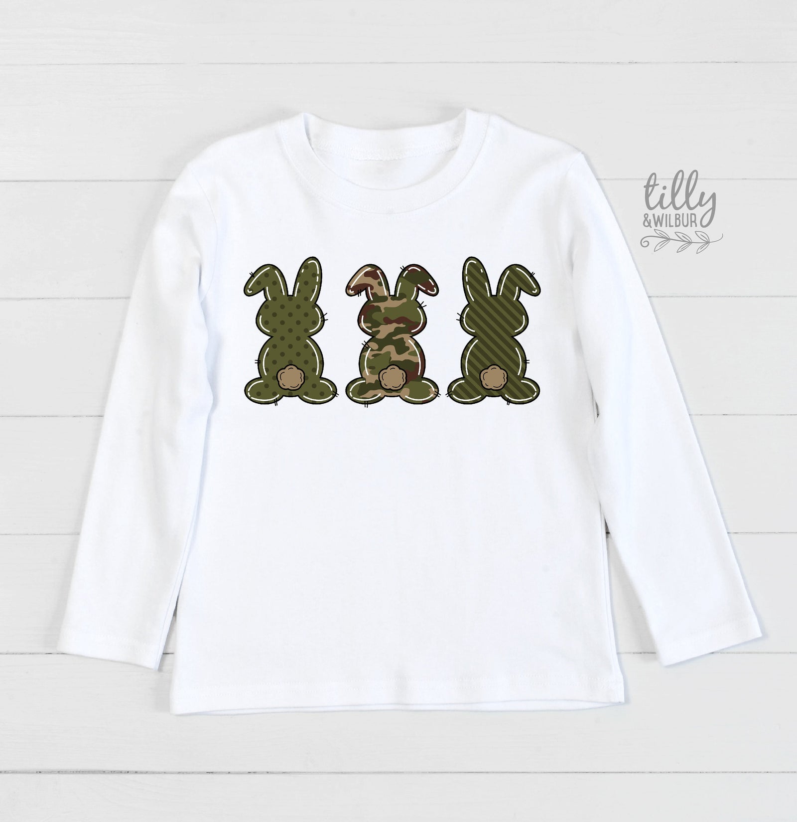 Easter T-Shirt, Boys Easter T-Shirt, Easter Egg Hunt T-Shirt, Boys Easter Gift, Boys Easter Outfit, Camo Bunny Rabbits, Camouflage Ester
