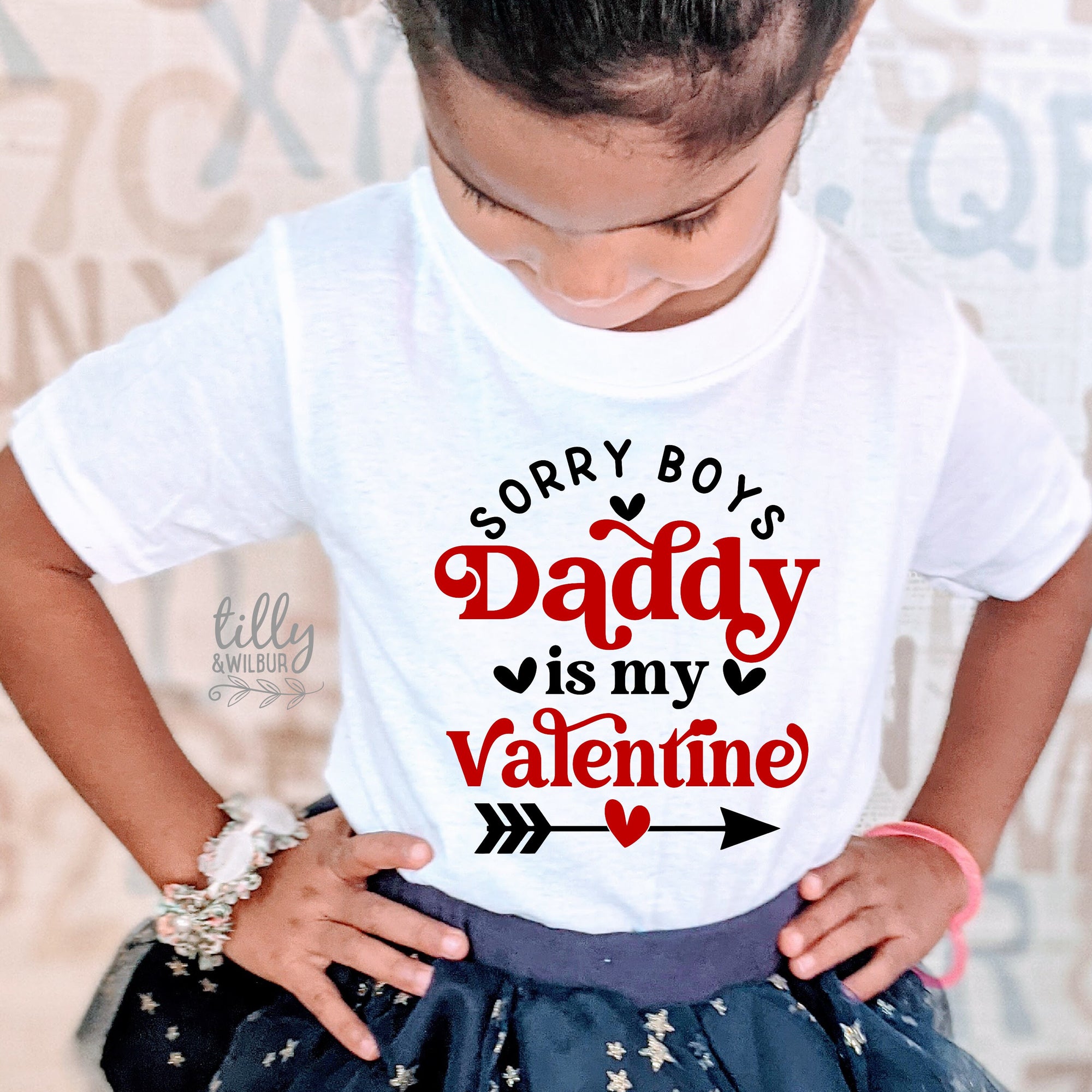 Sorry Boys Daddy Is My Valentine T-Shirt, Daddy's Little Valentine T-Shirt, Valentine's Day T-Shirt, Daughter Valentine's Day Gift, Dad Gift