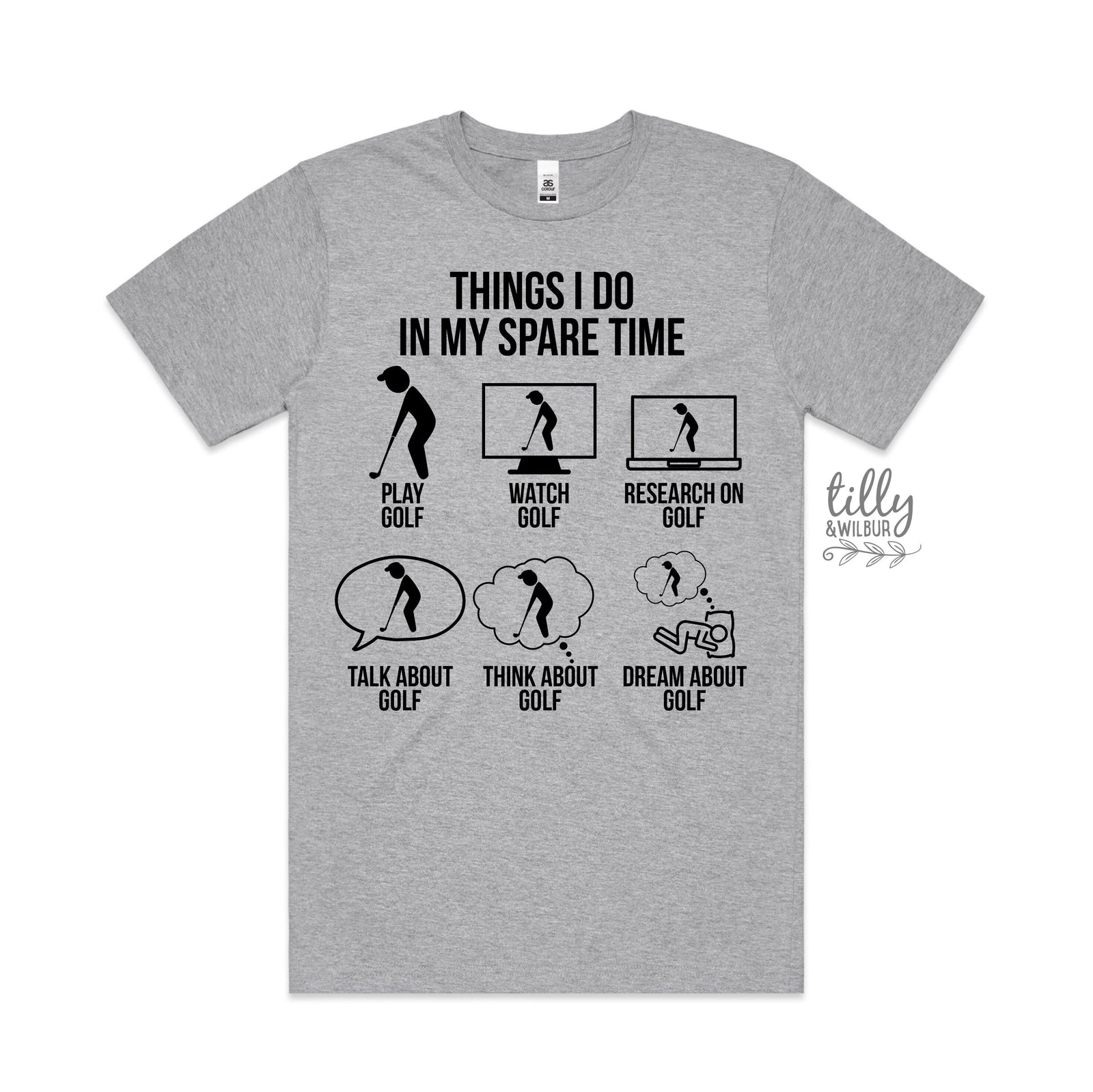 Golf T-Shirt, Things I Do In My Spare Time, Men's Golf T-Shirt, Funny Golf T-Shirt, Funny Dad T-Shirt, Golfer Gift, Men's Birthday, Golfing