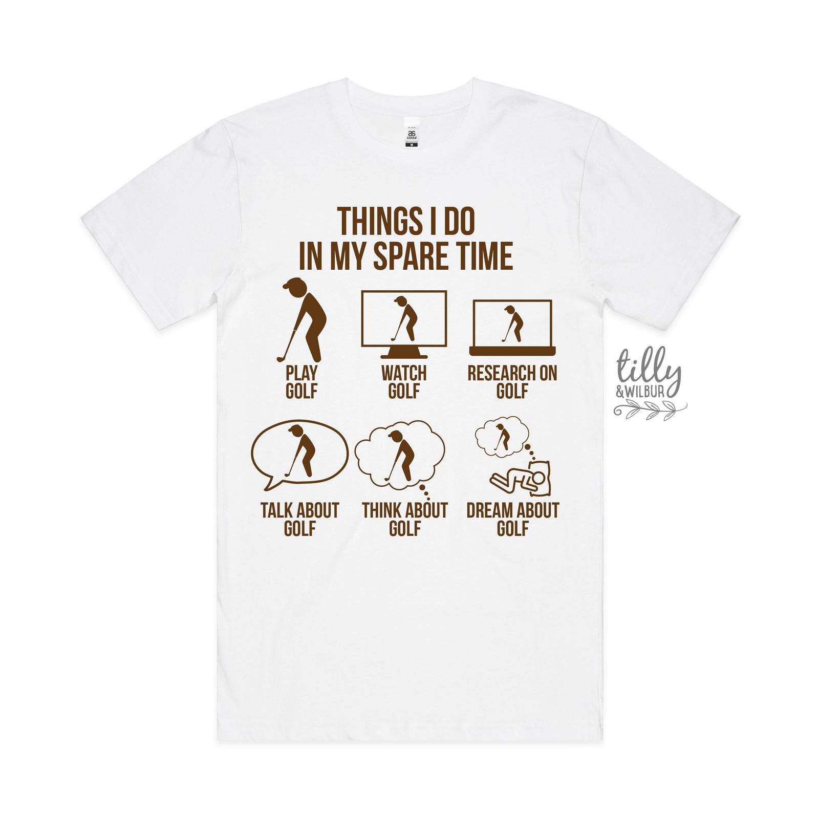 Golf T-Shirt, Things I Do In My Spare Time, Men's Golf T-Shirt, Funny Golf T-Shirt, Funny Dad T-Shirt, Golfer Gift, Men's Birthday, Golfing