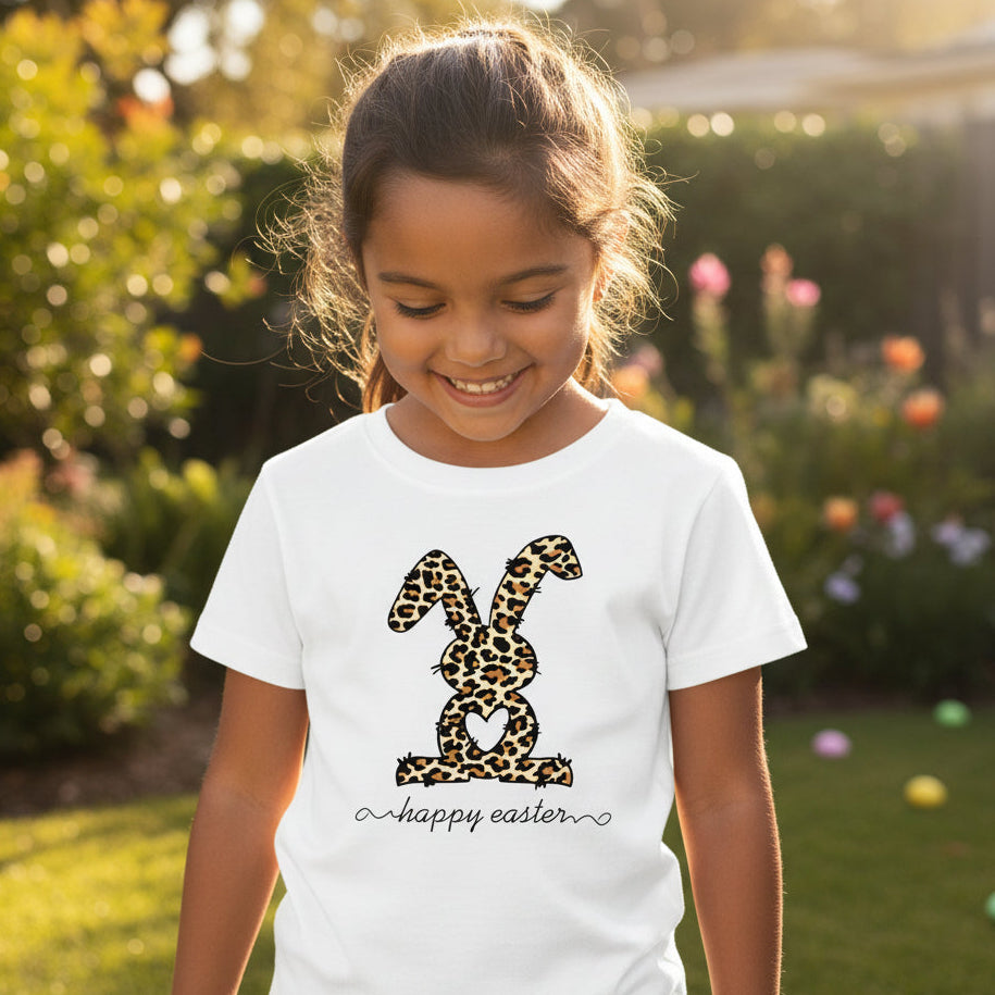 leopard bunny easter shirt happy easter kids baby adult tee australia