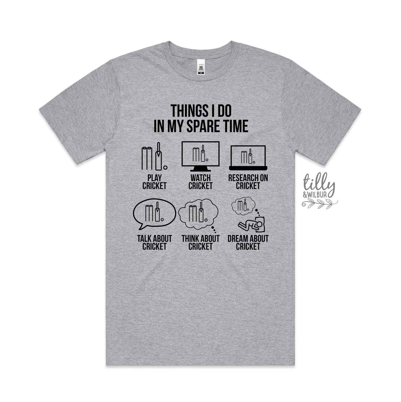 Cricket T-Shirt, Things I Do In My Spare Time, Men's Cricket T-Shirt, Funny Cricket T-Shirt, Funny Dad T-Shirt, Men's Gift, Men's Birthday