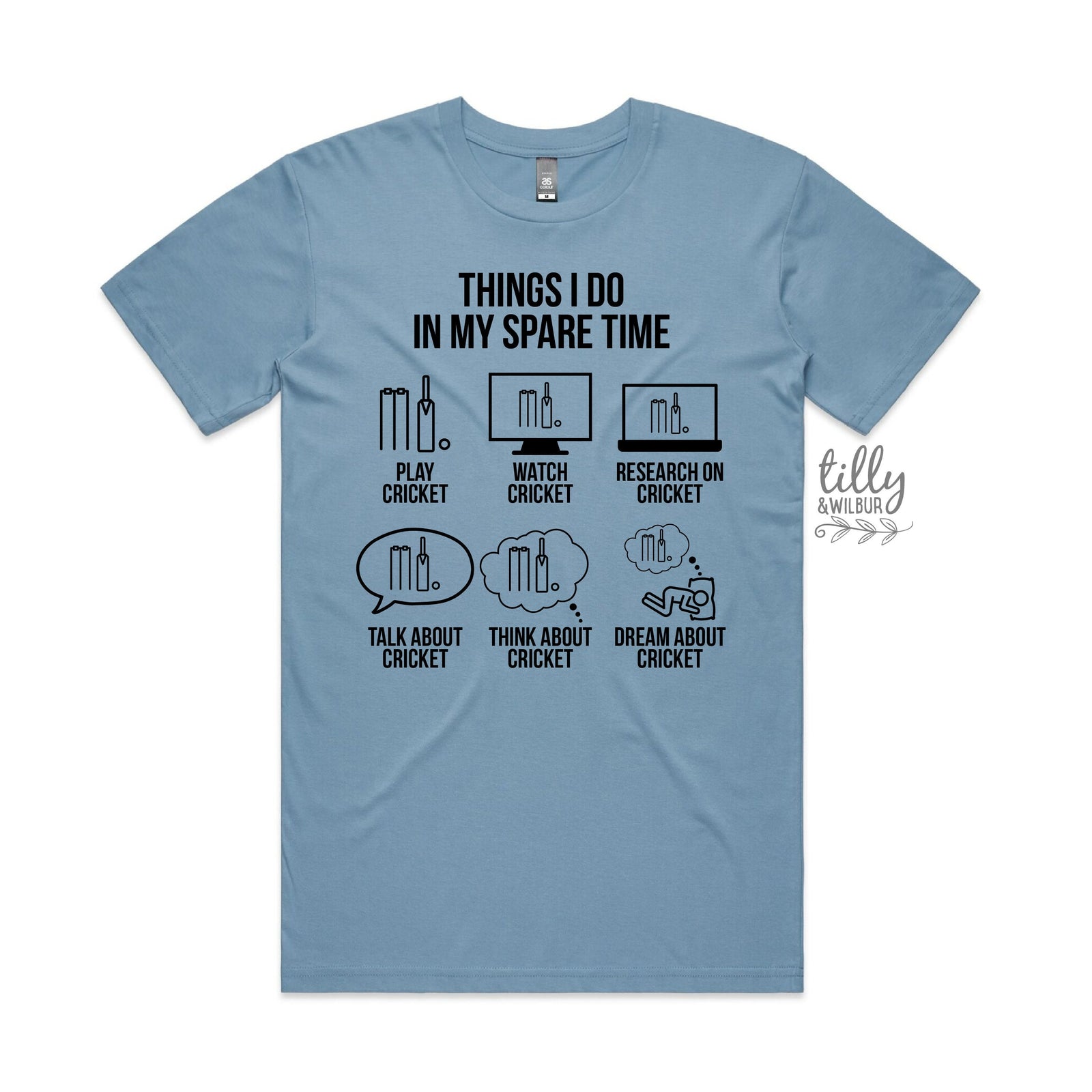 Cricket T-Shirt, Things I Do In My Spare Time, Men's Cricket T-Shirt, Funny Cricket T-Shirt, Funny Dad T-Shirt, Men's Gift, Men's Birthday