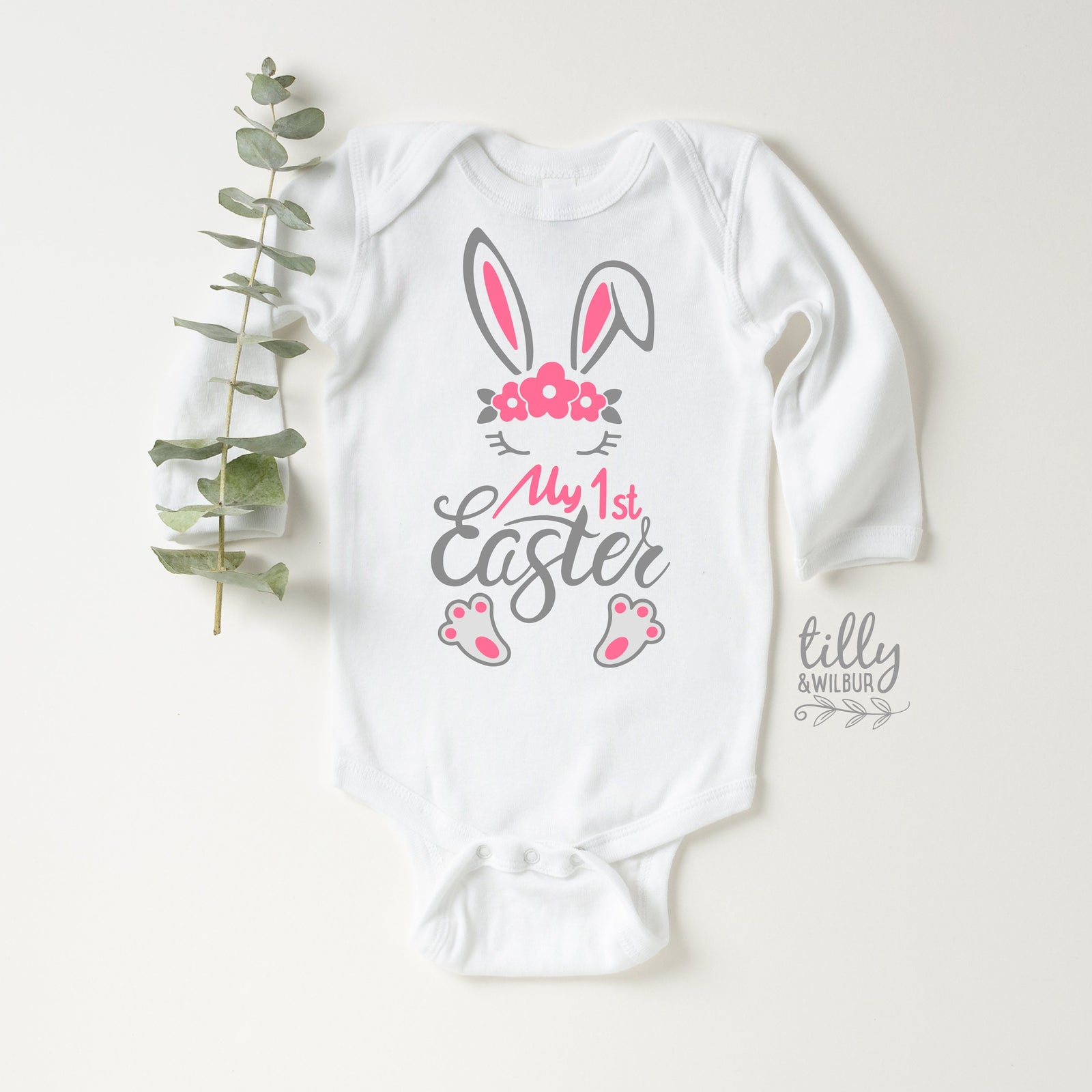My 1st Easter Baby Bodysuit, First Easter Onesie, Newborn Easter Gift, 1st Easter Outfit, Baby's 1st Easter Bodysuit, Bunny Rabbit Onesie