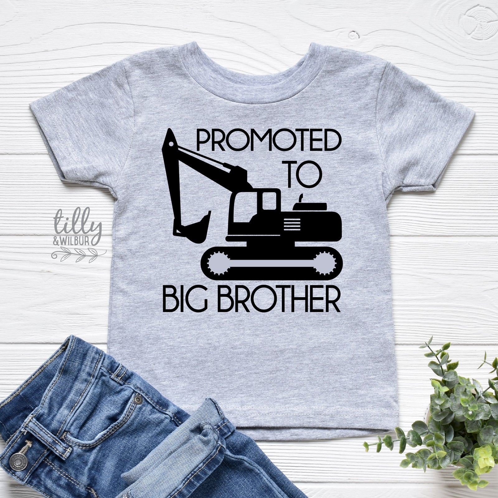 Big Brother T-Shirt, Promoted To Big Brother Shirt, Excavator T-Shirt, Digger T-Shirt, I'm Going To Be A Big Brother, Pregnancy Announcement