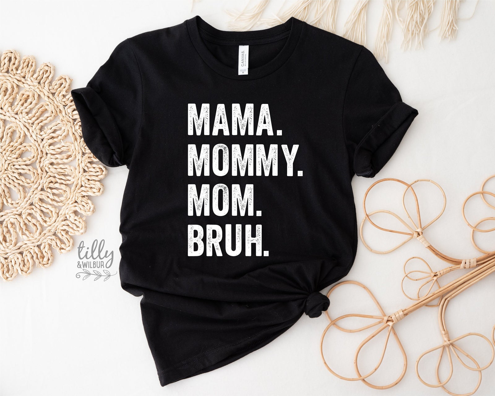 Mama Mommy Mom Bruh T-Shirt, Funny Mum T-Shirt, Navy Mother's Day T-Shirt, Motherhood Tee, Mothers Day Gift, Gift For Mom, Mama T-Shirt
