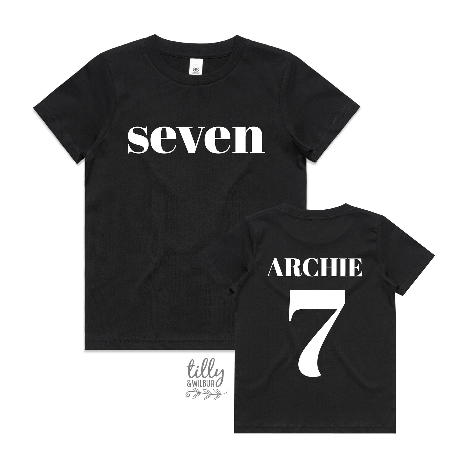 Seven T-Shirt, Seven Year Old Birthday T-Shirt, 7th Birthday Gift, Boy's 7th Birthday T-Shirt, I Am Seven, Birthday Boy, Happy 7th Birthday