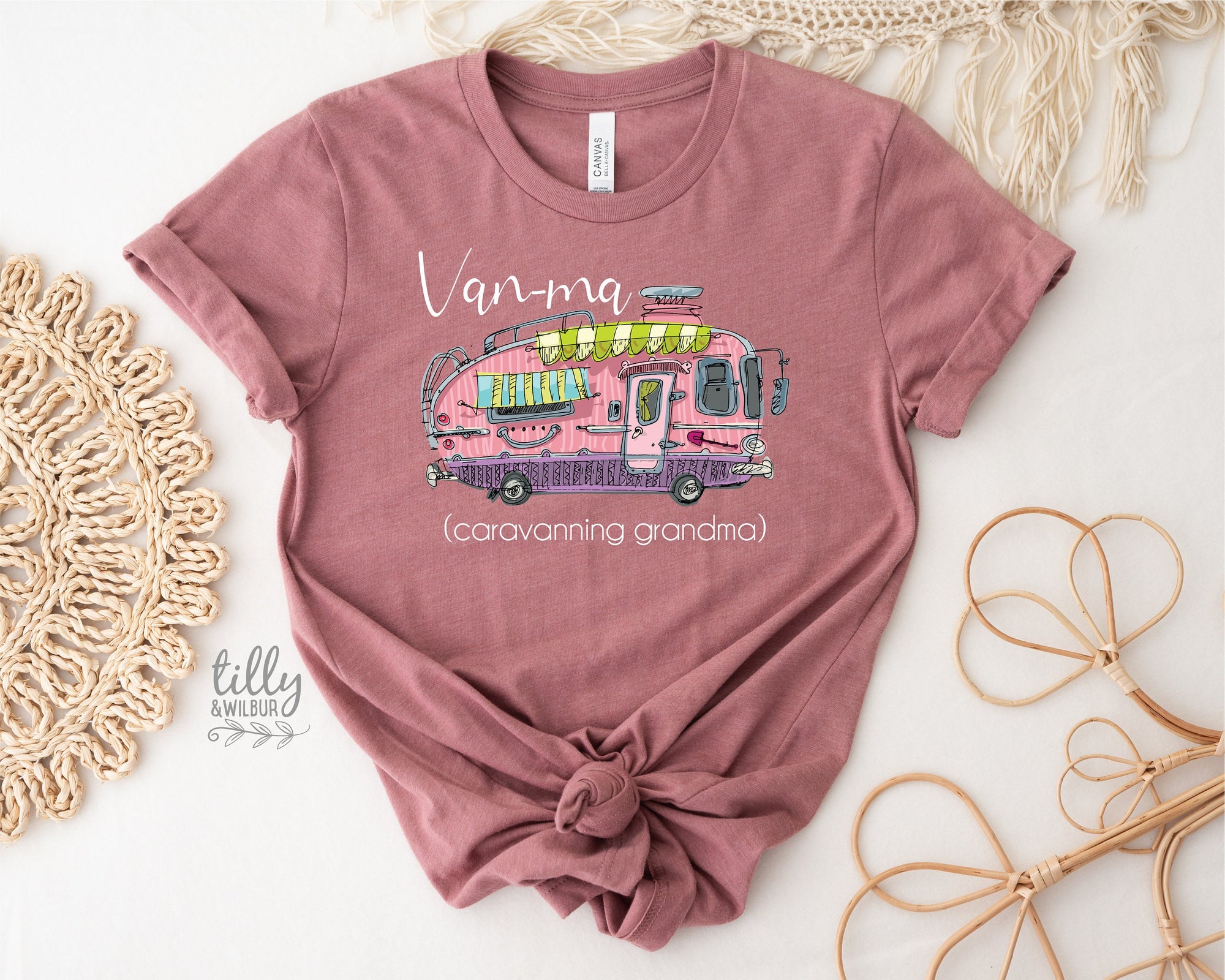 Grandma T-Shirt, Van-Ma Caravanning Grandma, Funny Grandma T-Shirt, Grey Nomad T-Shirt, Grandmother T-Shirt, Gran Gift, Grandparents T-Shirt