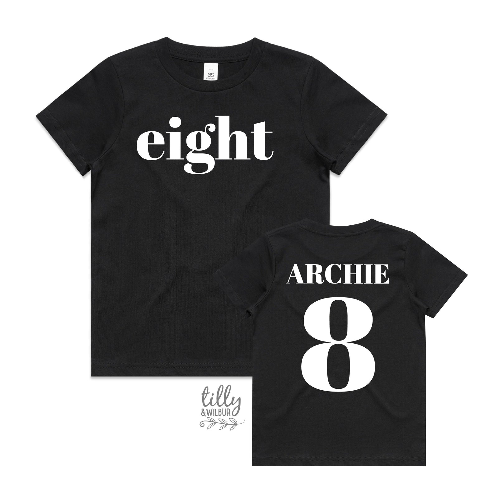 Eight T-Shirt, Eight Year Old Birthday T-Shirt, 8th Birthday Gift, Boy's 8th Birthday T-Shirt, I Am Eight, Birthday Boy, Happy 8th Birthday
