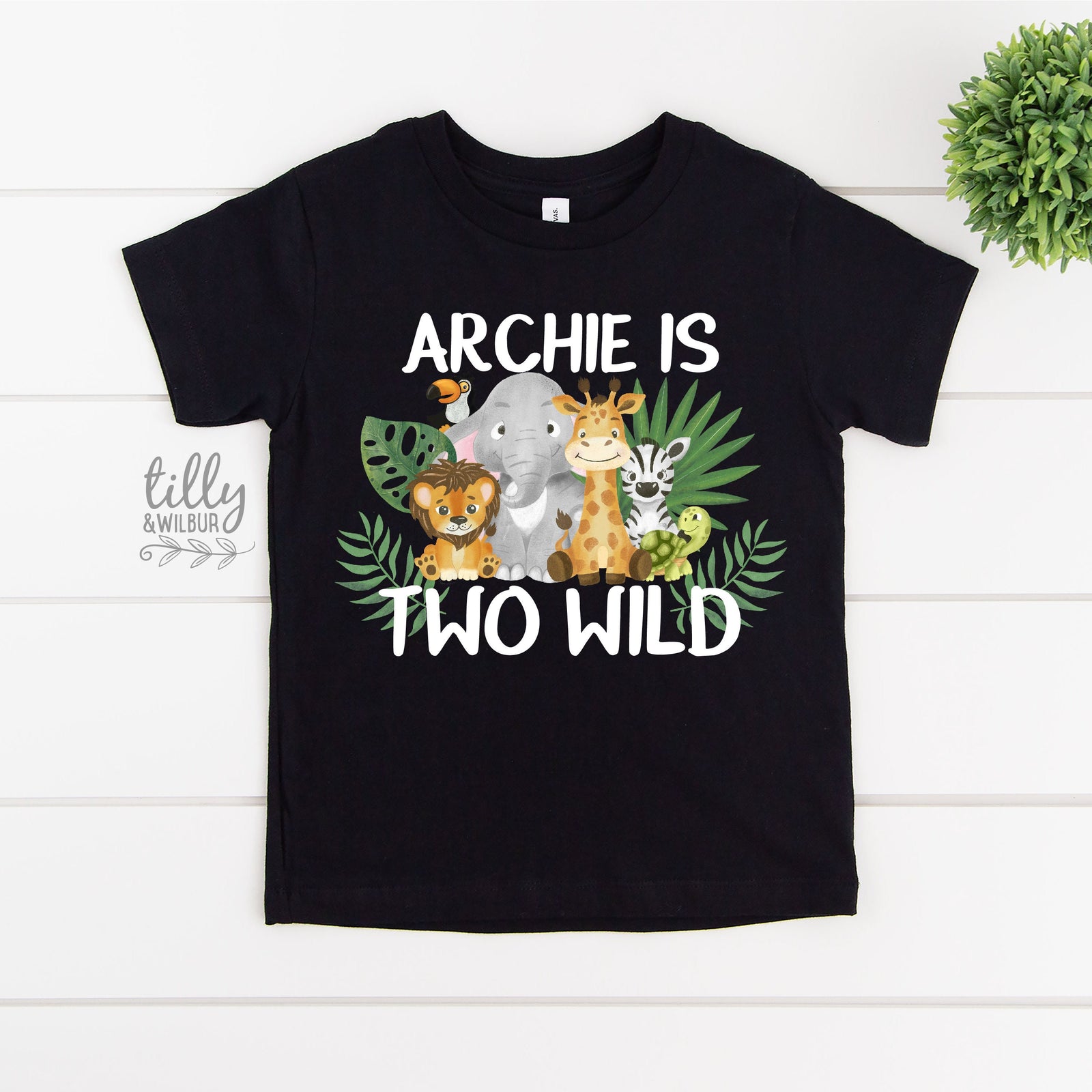 Personalised Birthday T-Shirt, Safari Animal 2nd Birthday T-Shirt, Custom Birthday T-Shirt, Safari Birthday, Jungle Animal Theme Birthday