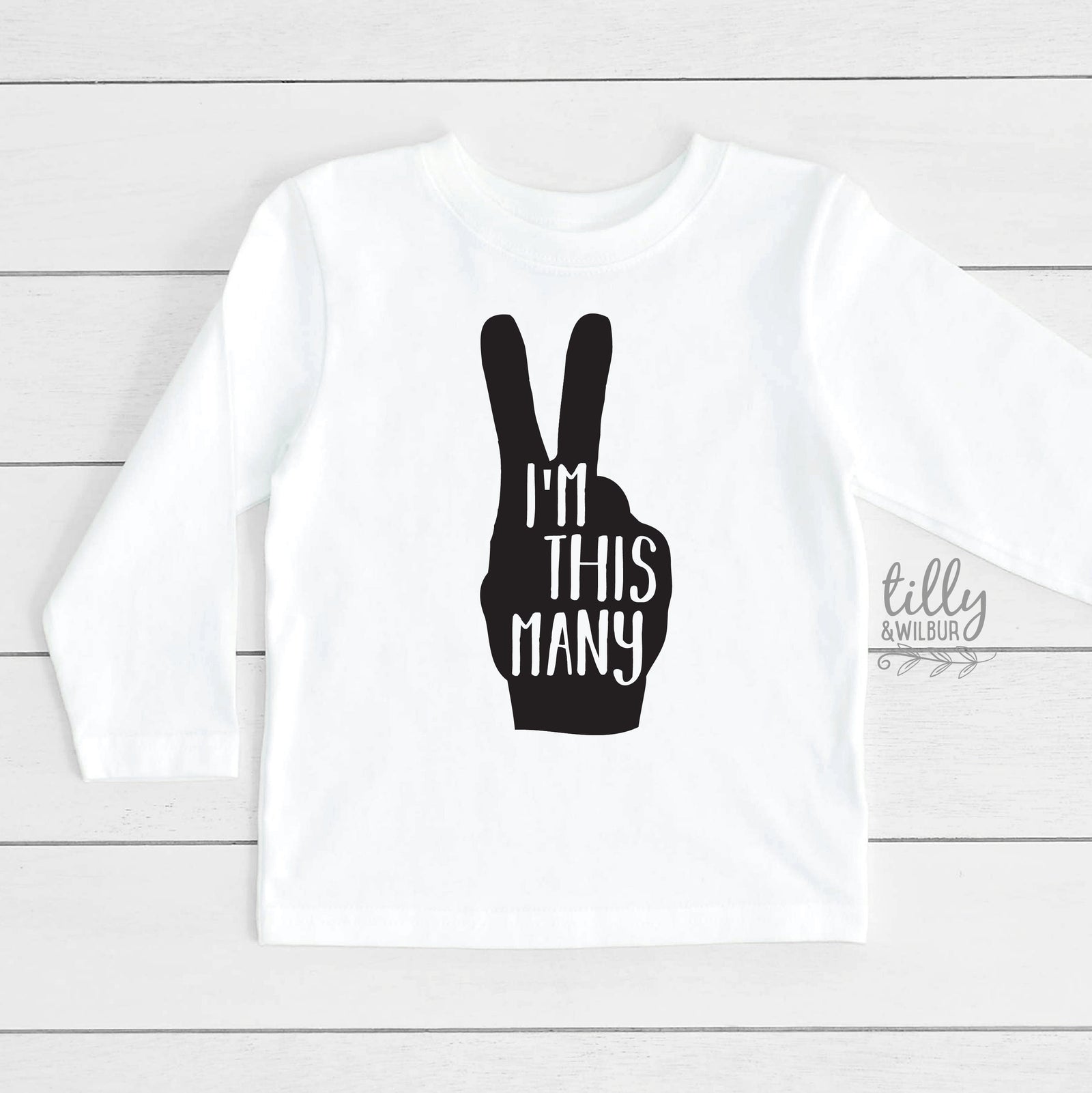 2nd Second Birthday T-Shirt, I'm This Many T-Shirt, Two Finger Birthday T-Shirt, Two Birthday Gift, Boys 2nd Birthday, Boys Birthday T-Shirt