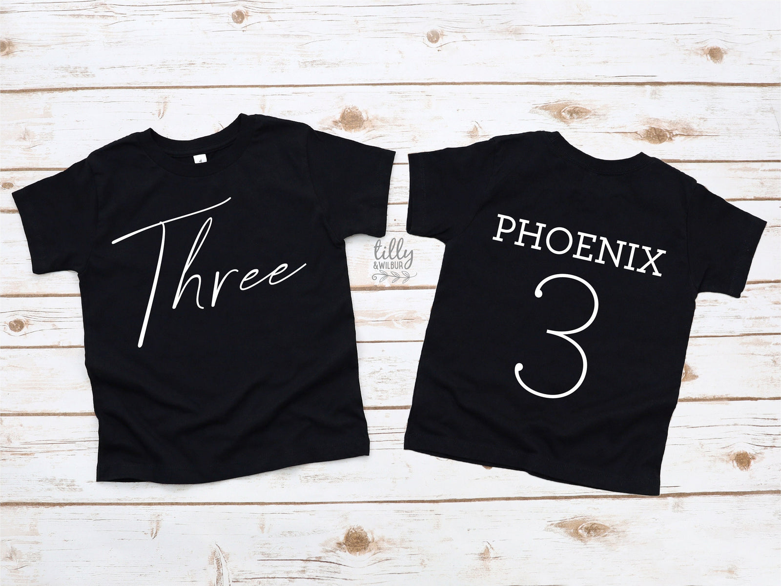 3rd Birthday T-Shirt, Personalised 3 Birthday T-Shirt, 3rd Birthday Gift, Three Birthday Tee, Name And Number 3 On Back Of Shirt, Cake Smash