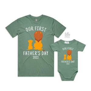 Our First Father's Day 2022 Matching Set, I Love You Daddy Happy 1st Father's Day, Matching Father's Day Outfits, 1st Father's Day Baby Gift