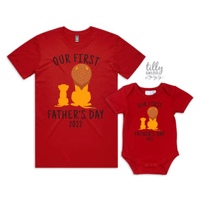 Our First Father's Day 2022 Matching Set, I Love You Daddy Happy 1st Father's Day, Matching Father's Day Outfits, 1st Father's Day Baby Gift