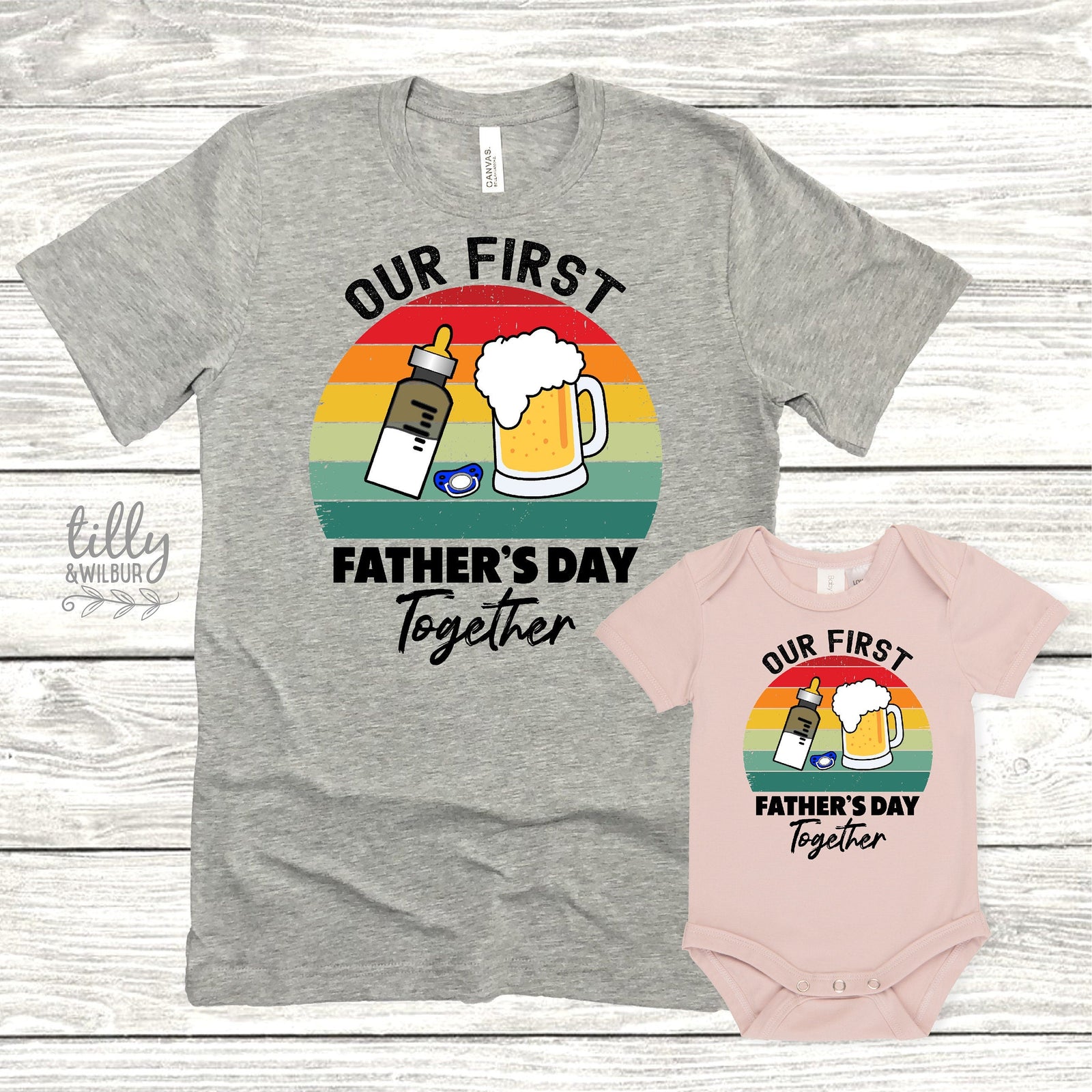 Our First Father's Day Together T-Shirt, Matching Father's Day, Drinking Buddies T-Shirt, Our 1st Father's Day, Father's Day Gift