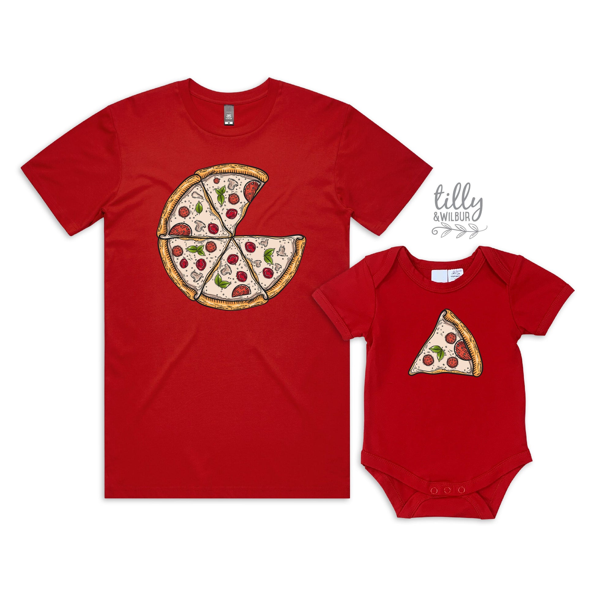 Matching Pizza Slice T-Shirts, Matching Pizza T-Shirts, Matching Family T-Shirts, Father Son, Daddy Daughter, Mother Daughter, Mother Son