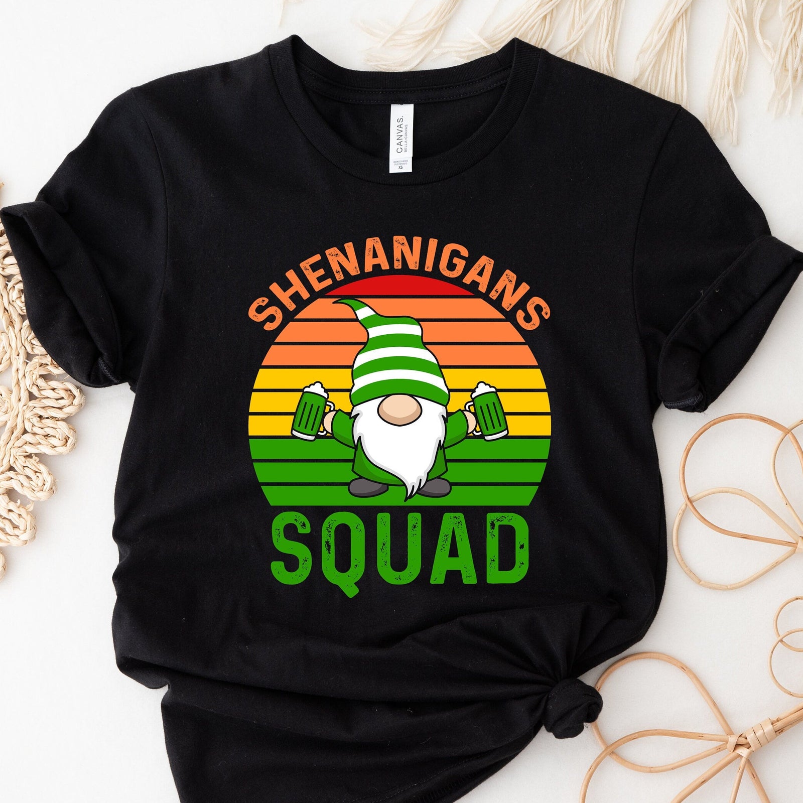 St Patrick's Day T-Shirt, Shenanigans Squad T-Shirt, Men's, Women's, Child's and Baby Sizing, St Patrick's Day Gnomes, Happy St Paddy's Day