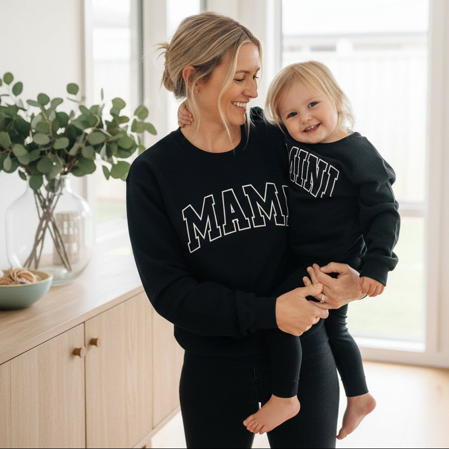 Mama & Me Sweatshirts, Mama Jumper, Mini Jumper, Mama And Mama's Mini Matching Outfits, Our First Mother's Day, Mother Daughter, Mother Son