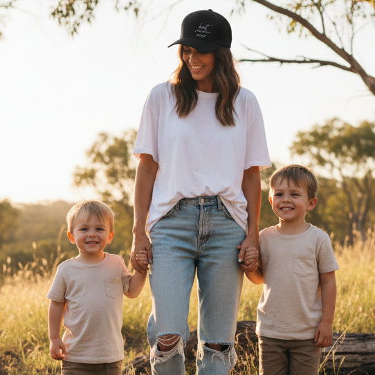 best mum ever cap printed design black hat mothers day gift australia lifestyle mum with kids outdoors
mum wearing best mum ever hat printed design casual outfit mothers day gift cap australia
best mum ever printed cap multiple colours gift for mum australia
mothers day hat best mum ever cap printed design casual everyday accessory mum style
