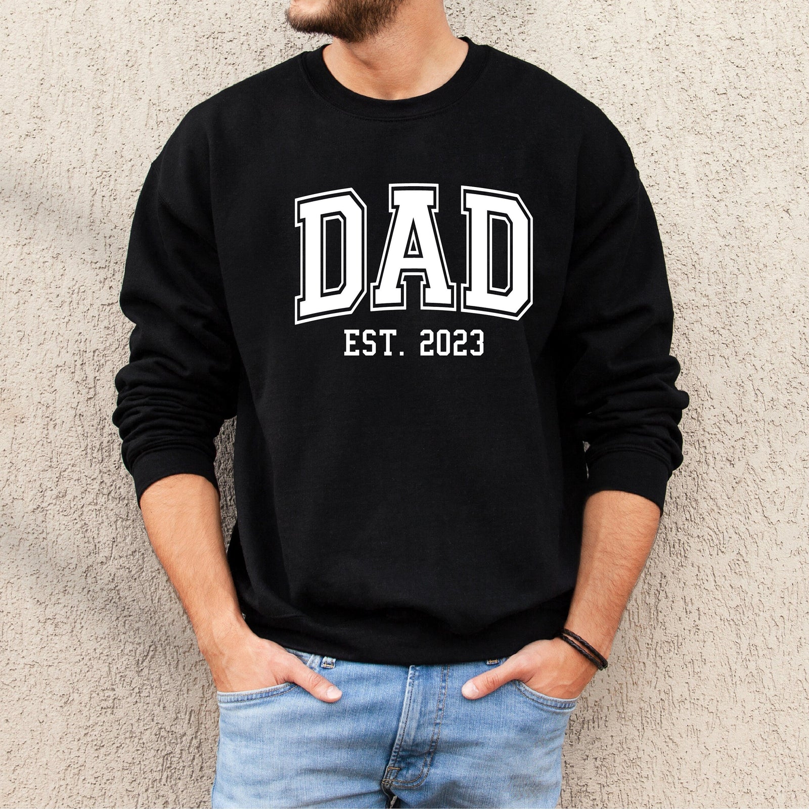 Dad Est Sweatshirt, Gift For Dad, Father's Day Jumper, Funny Dad T-Shirt, New Dad T-Shirt, Baby Shower Gift, Birthday Gift, Christmas Gift