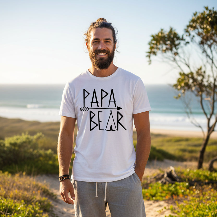 Papa Bear T-Shirt – Dad Gift Matching Family Bear Tee