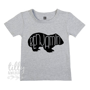 Personalised Wombat T-Shirt For Boys