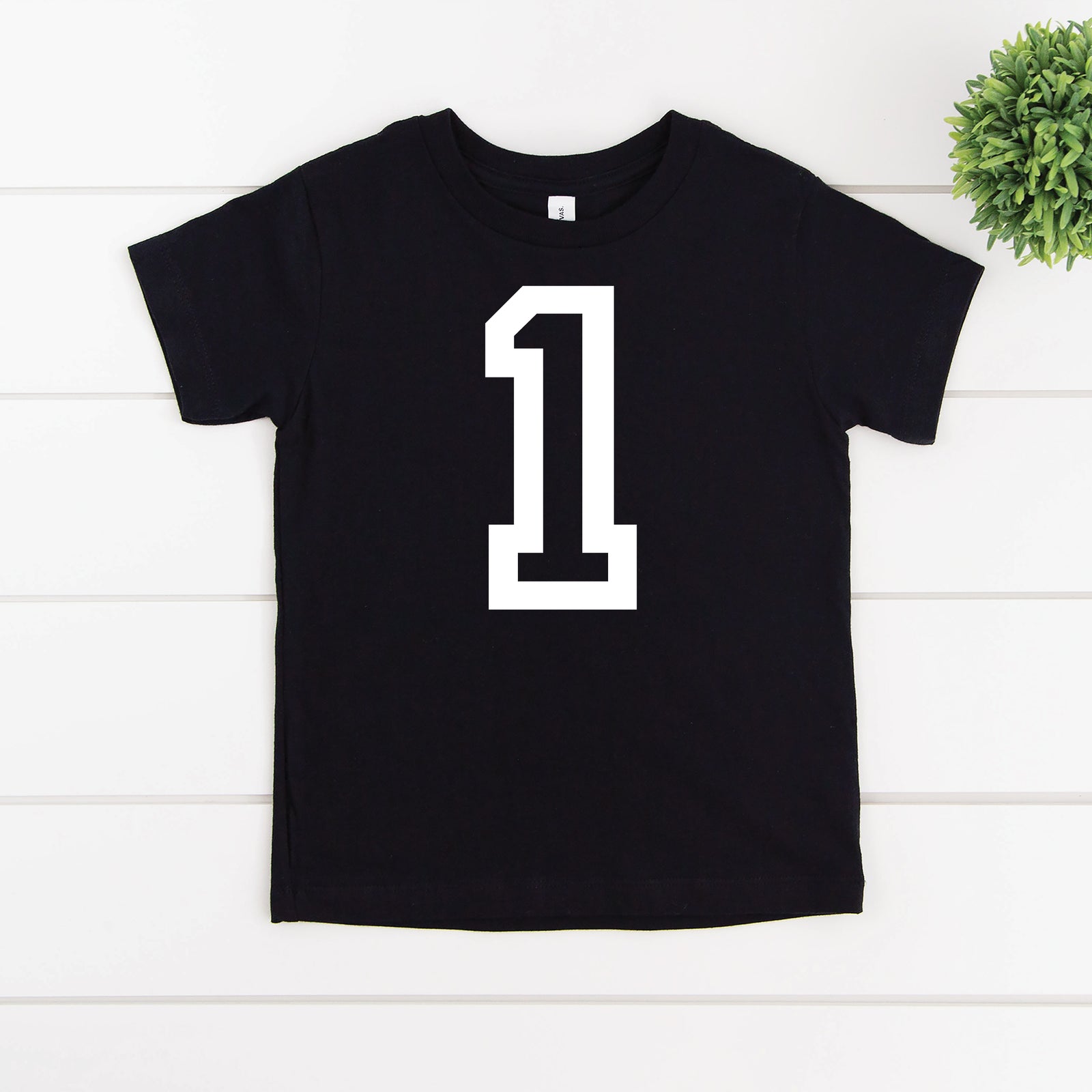 First Birthday T-Shirt – Varsity Number 1 Kids Tee